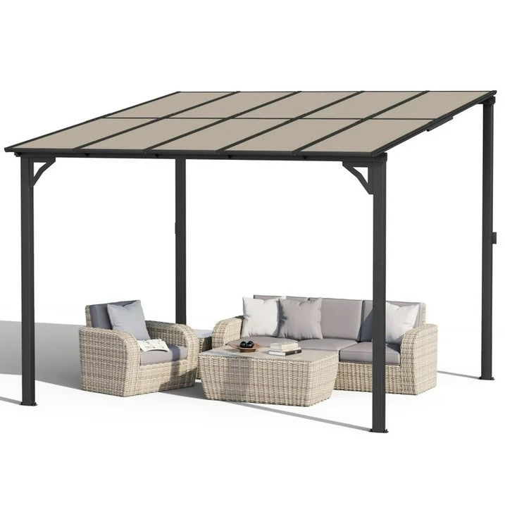 homall-patio-furniture-wand-pavillon-3x3-m-alu-polycarbonat image 5
