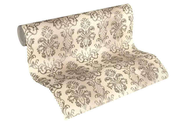 a-s-cr-ation-hermitage-335451-vliestapete-creme-schwarz-barock image 1