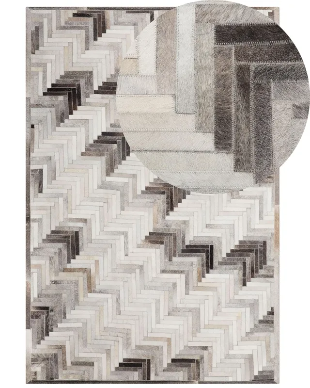 beliani-arsuz-teppich-140-x-200-cm-grau-leder image 1