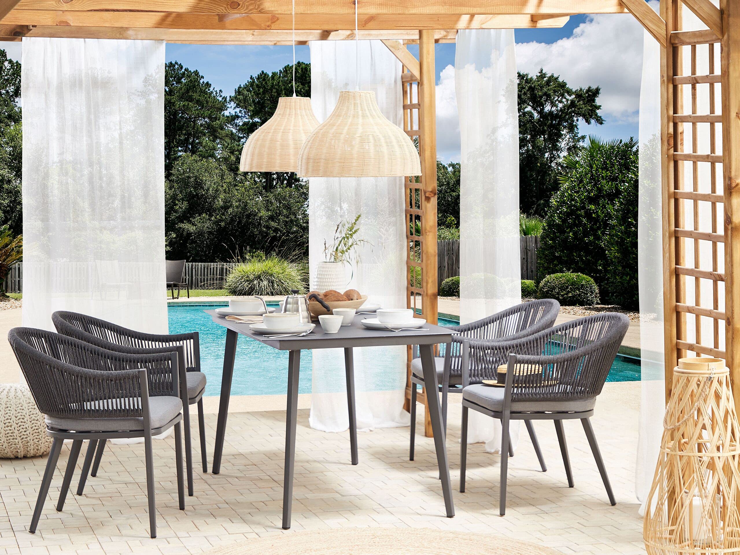 beliani-gartenm-bel-mileto-gartenset-140x80-grau-mit-4-st-hlen image 2