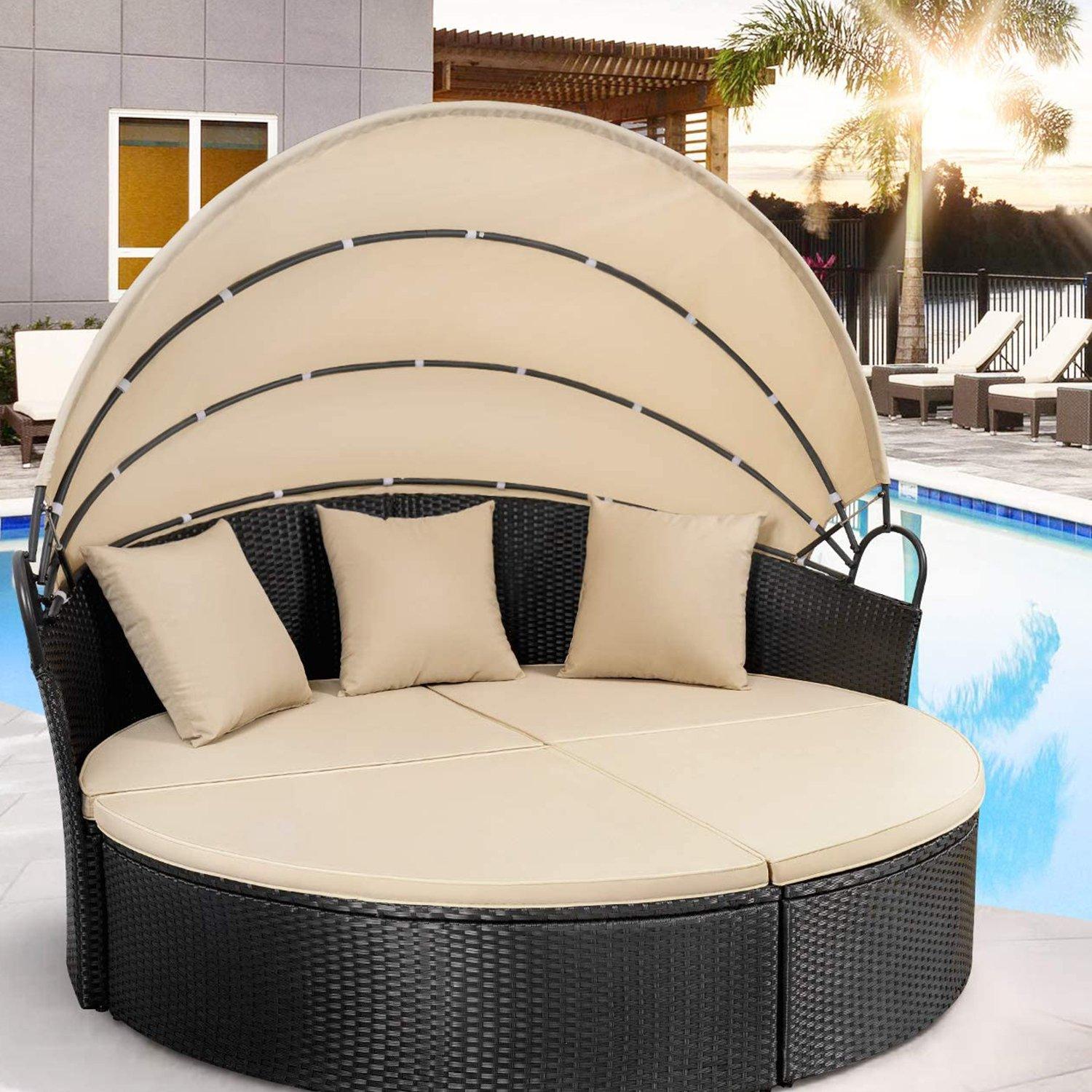 homall-daybed-sonneninsel-rattan-rund-mit-baldachin-garten image 6