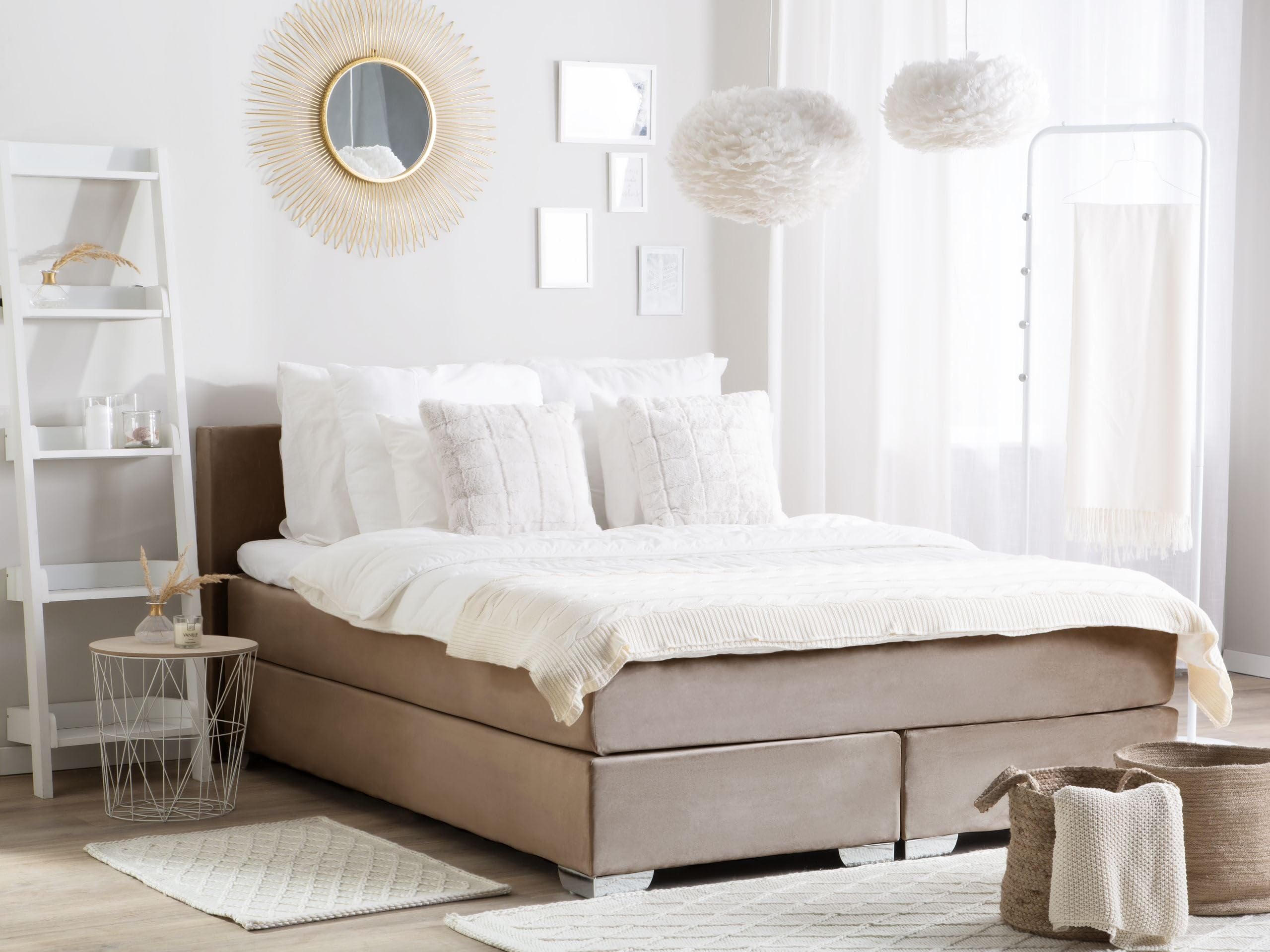 beliani-consul-boxspringbett-160x200-beige-samt image 2