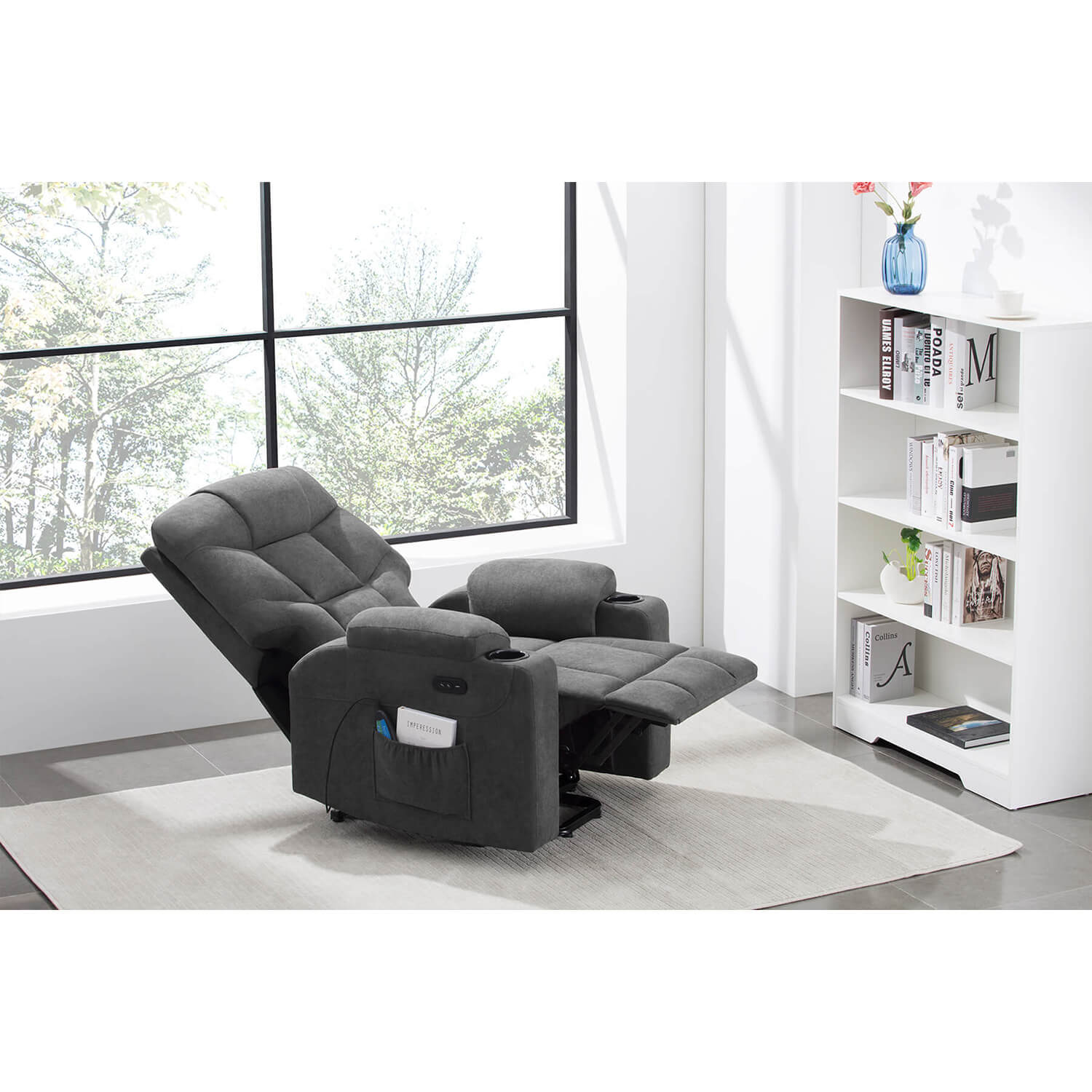 homall-recliner-chair-fernsehsessel-grau-stoff-mit-massage-heizung image 4