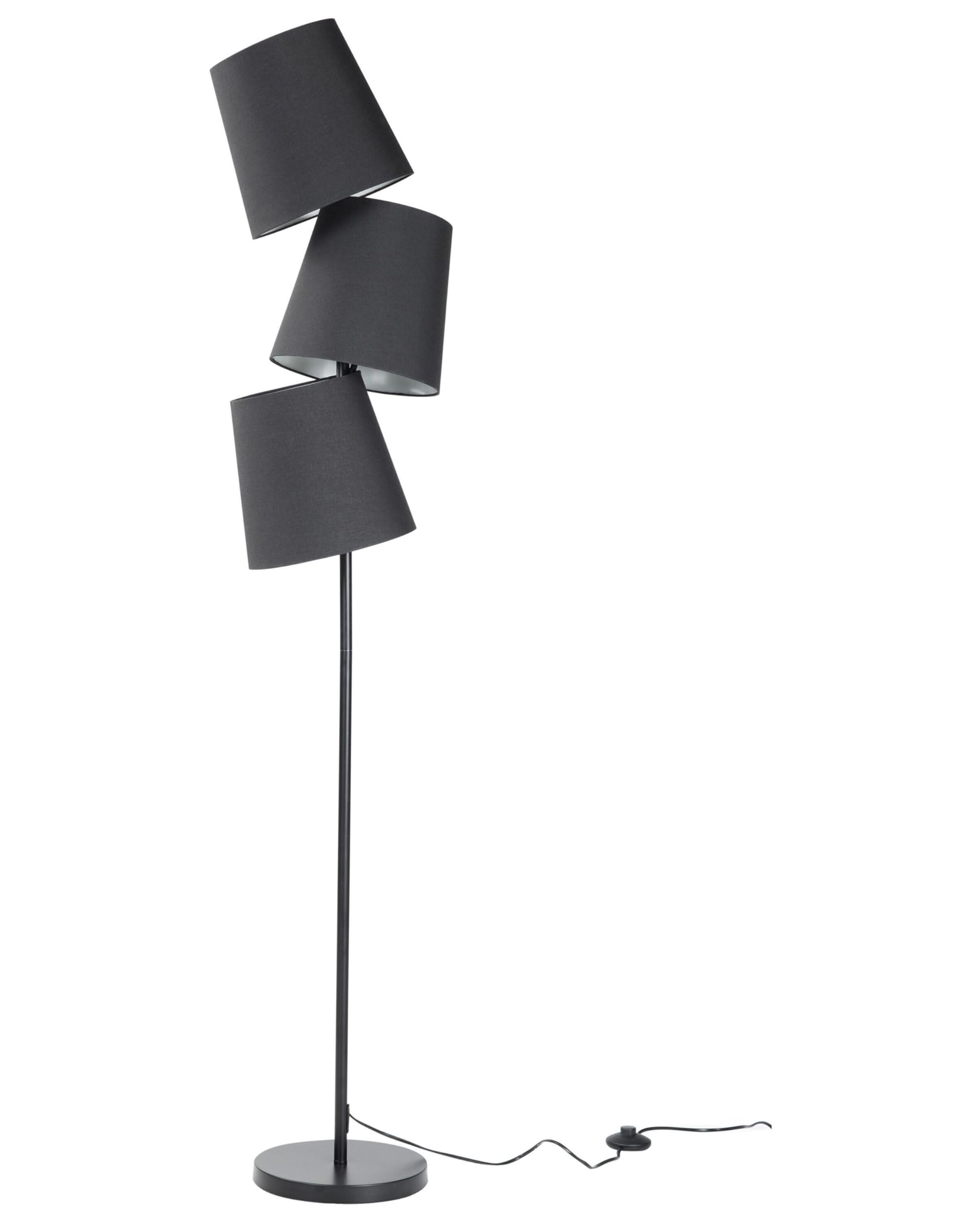 beliani-rio-grande-stehlampe-schwarz-3-flammig image 1