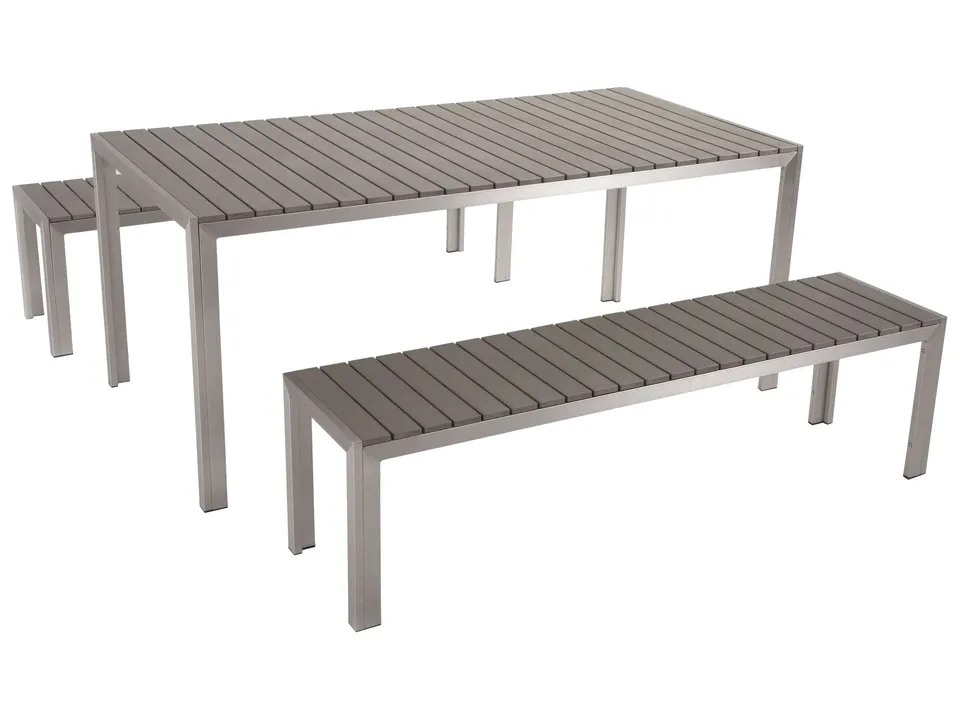 beliani-nardo-gartenm-bel-set-grau-tisch-2-b-nke image 1