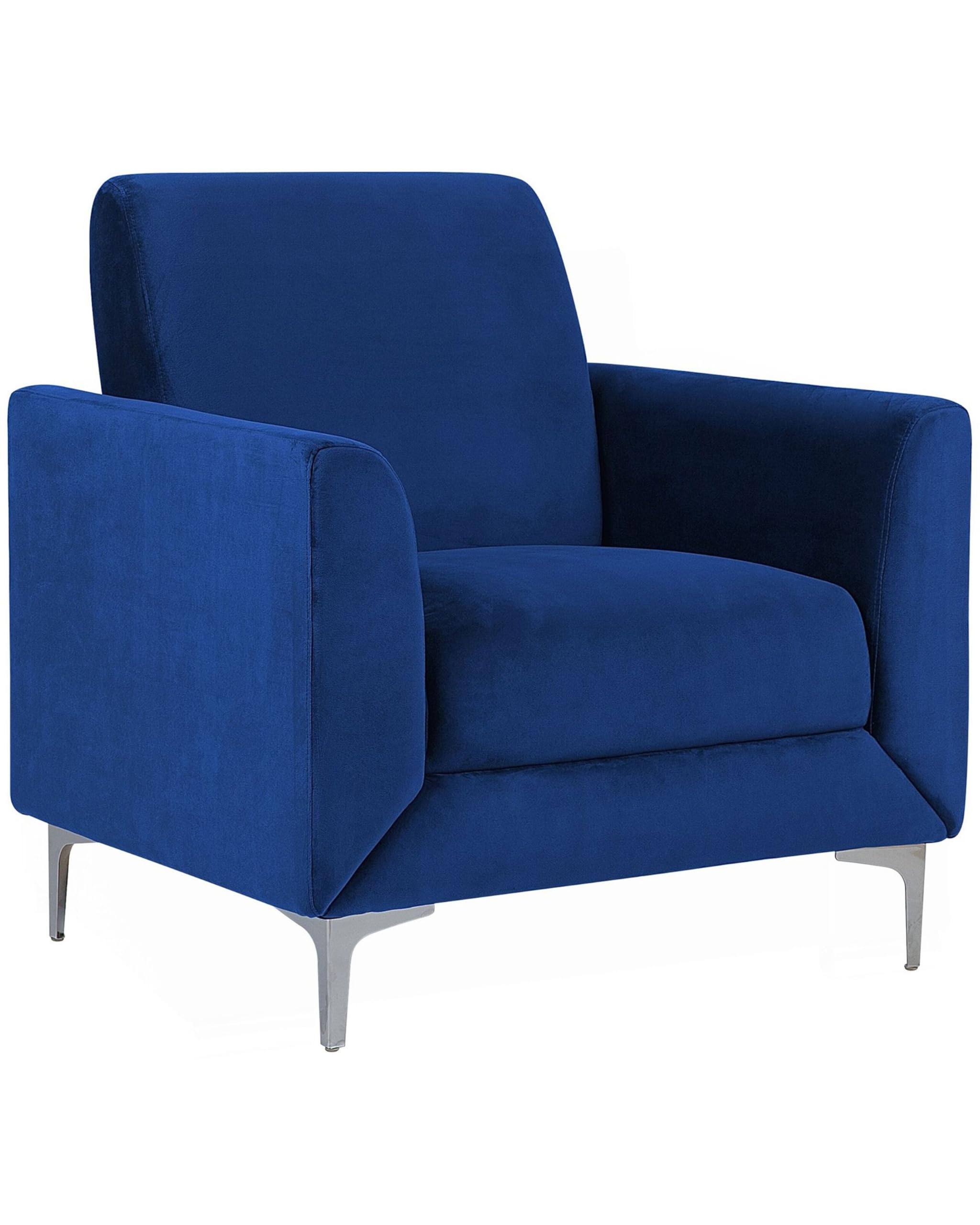 beliani-fenes-sessel-samt-marineblau-moderne-form image 1
