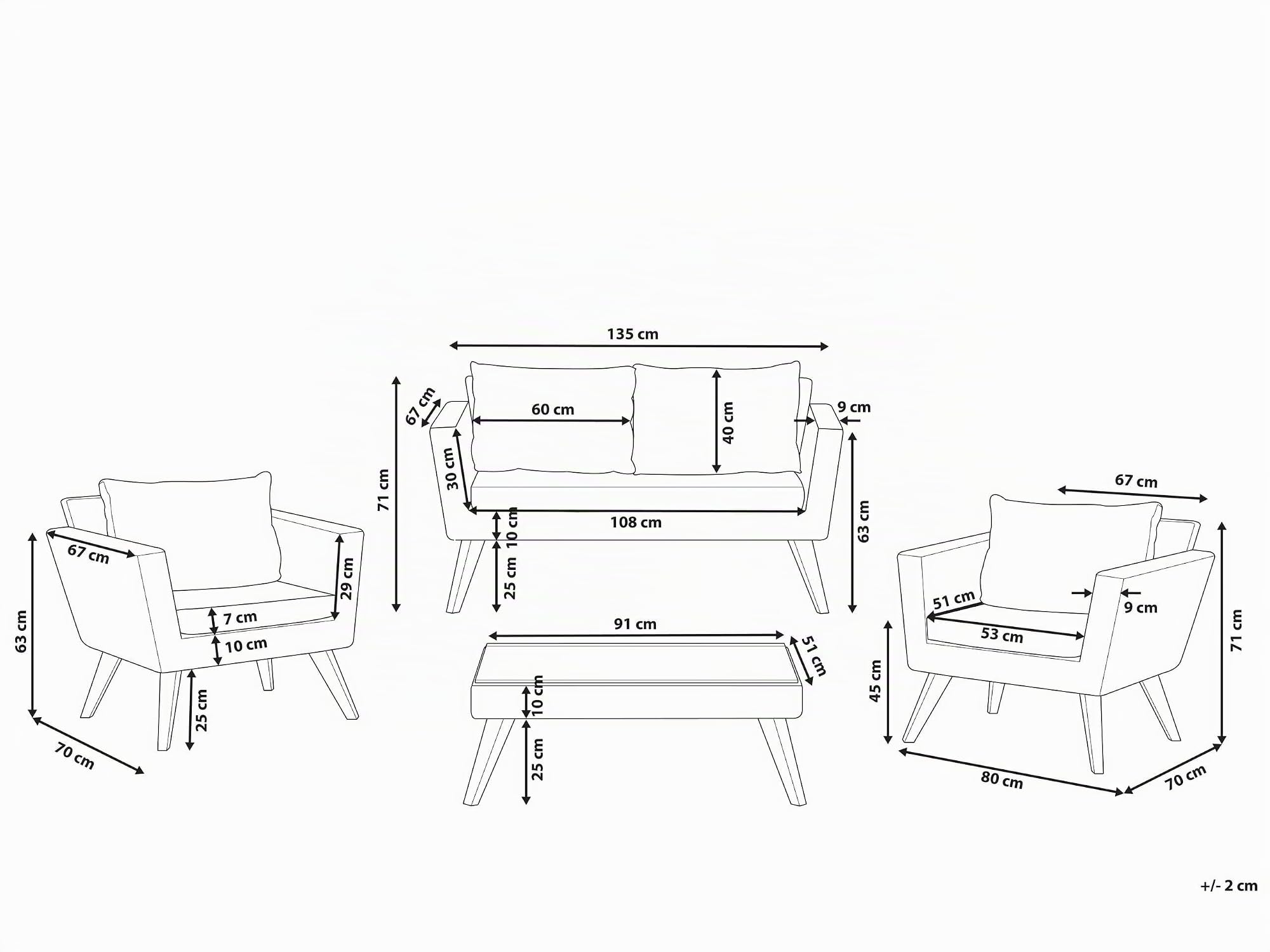 beliani-vittoria-lounge-set-rattan-braun-grau-4-sitzer image 3