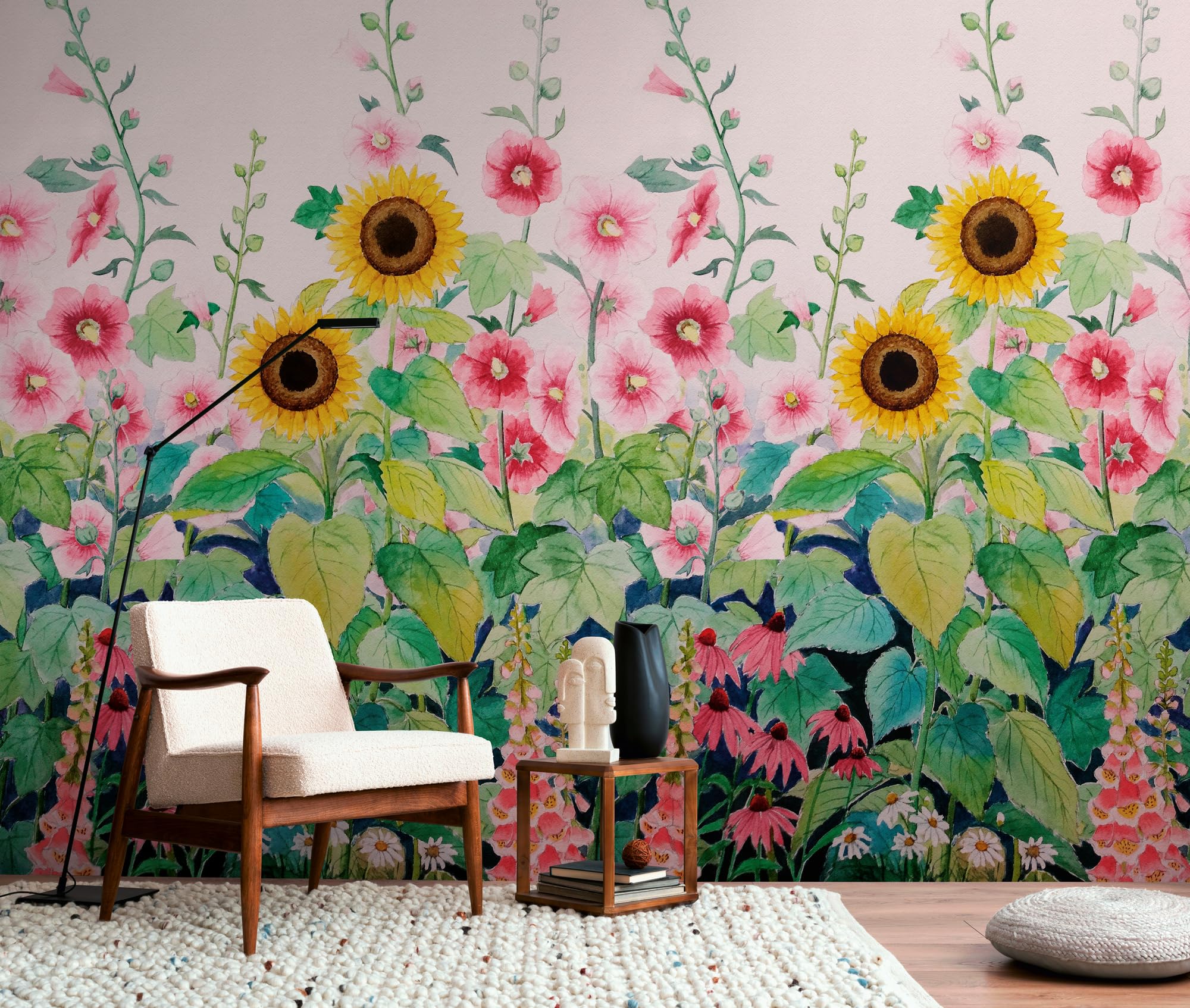 a-s-cr-ation-fototapeten-398831-fototapete-blumen-rosa-gelb-1-59m image 2