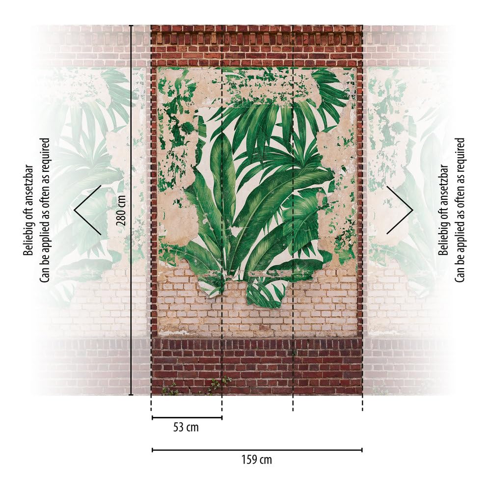 livingwalls-backstein-fototapete-beige-xxl-280x159cm-vlies image 2