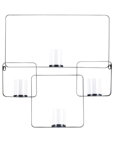 beliani-palawan-wandkerzenhalter-metall-schwarz-4-flammig image 6