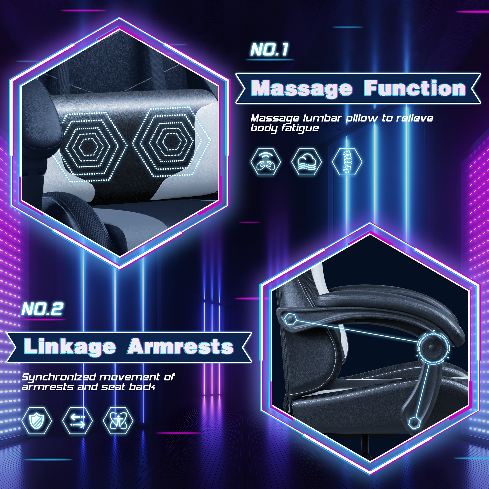 homall-gaming-desk-set-tisch-stuhl-l-form-rgb-schwarz image 4