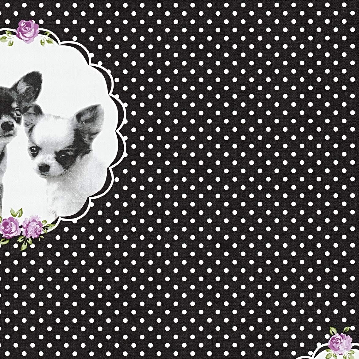 a-s-cr-ation-little-stars-35851-2-vliestapete-hunde-schwarz-lila image 3