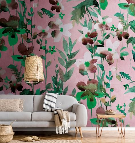 a-s-cr-ation-fototapeten-382731-fototapete-blumen-gr-n-rosa image 8