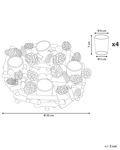 beliani-jatuni-adventskranz-holz-gr-n-30-cm-4-gl-ser image 8
