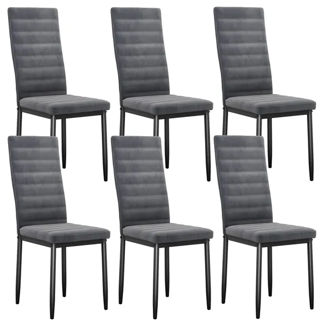 bealife-tb41-esszimmerst-hle-6er-set-wildleder-dunkelgrau image 1