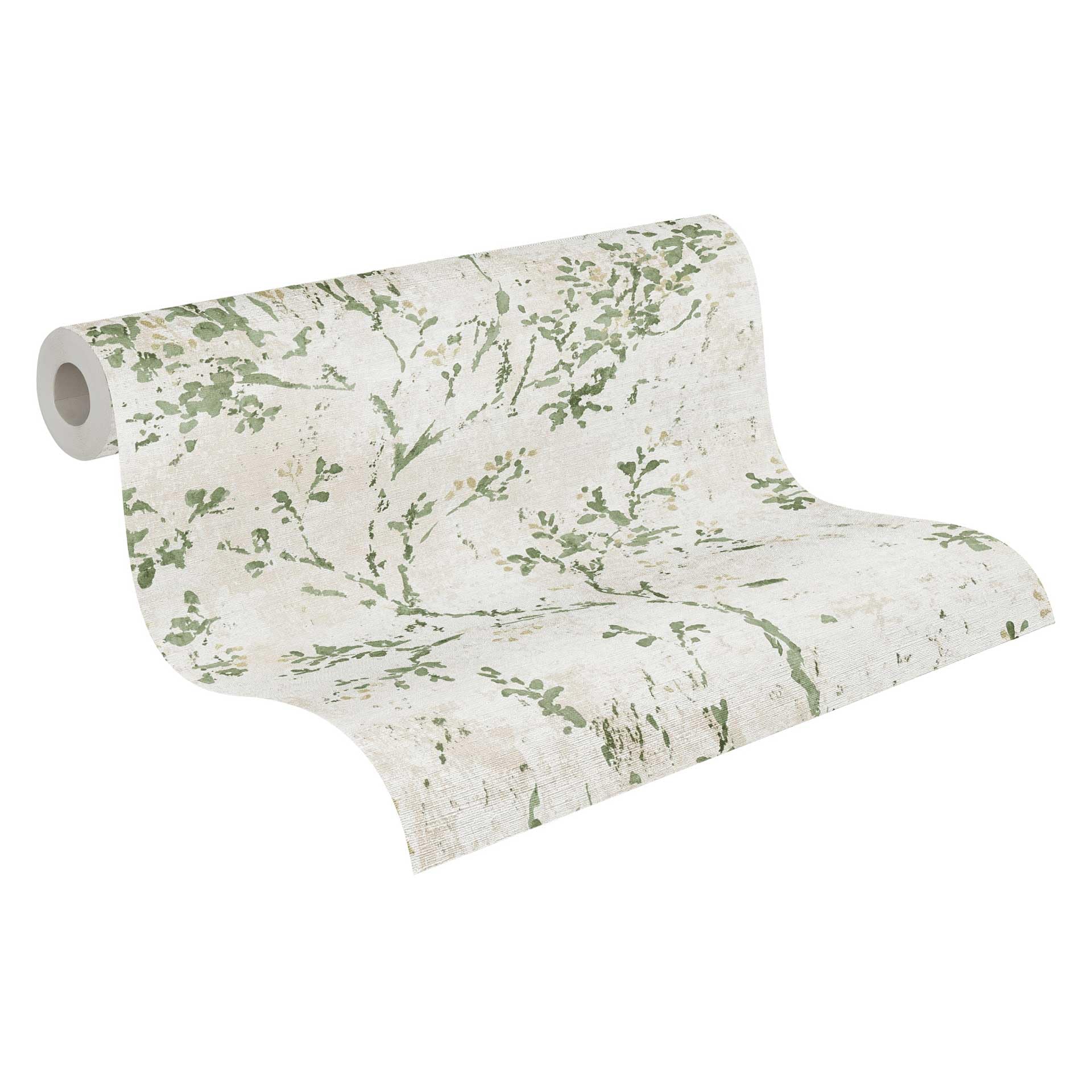a-s-cr-ation-livingwalls-floral-vliestapete-creme-gr-n-10-05m image 1