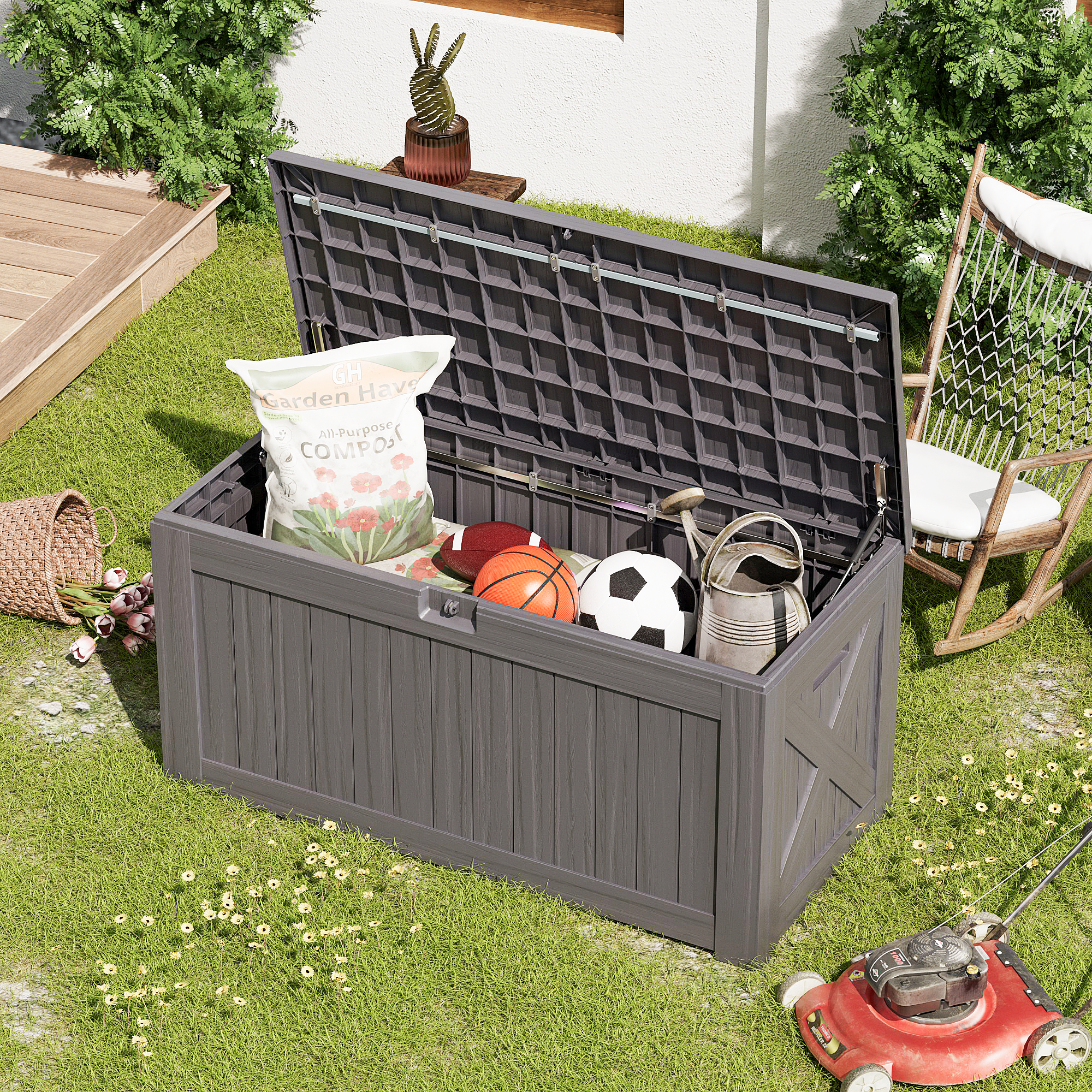 homall-patio-box-aufbewahrungsbox-120-gallonen-schwarz-sitz image 7