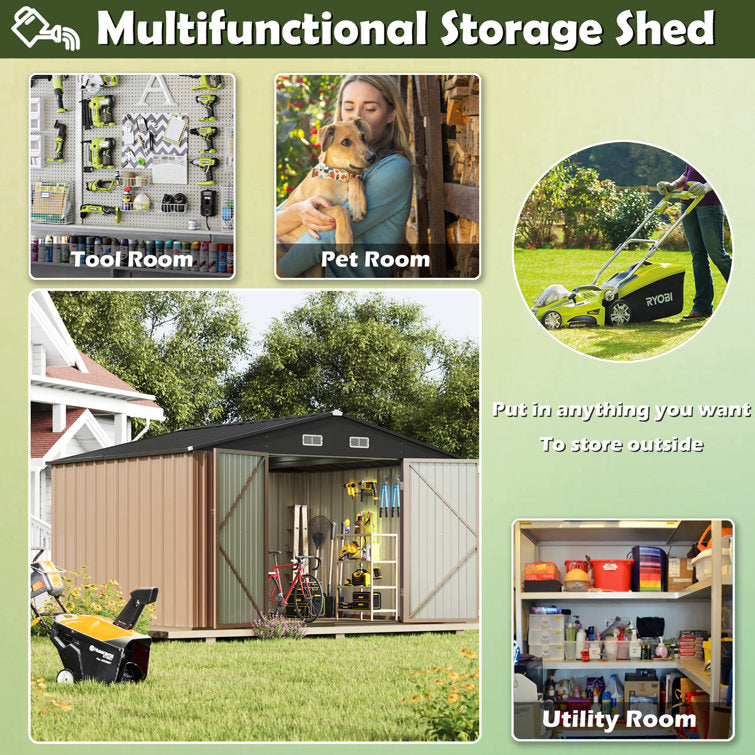 homall-metal-shed-ger-tehaus-metall-braun-10x10-ft image 6
