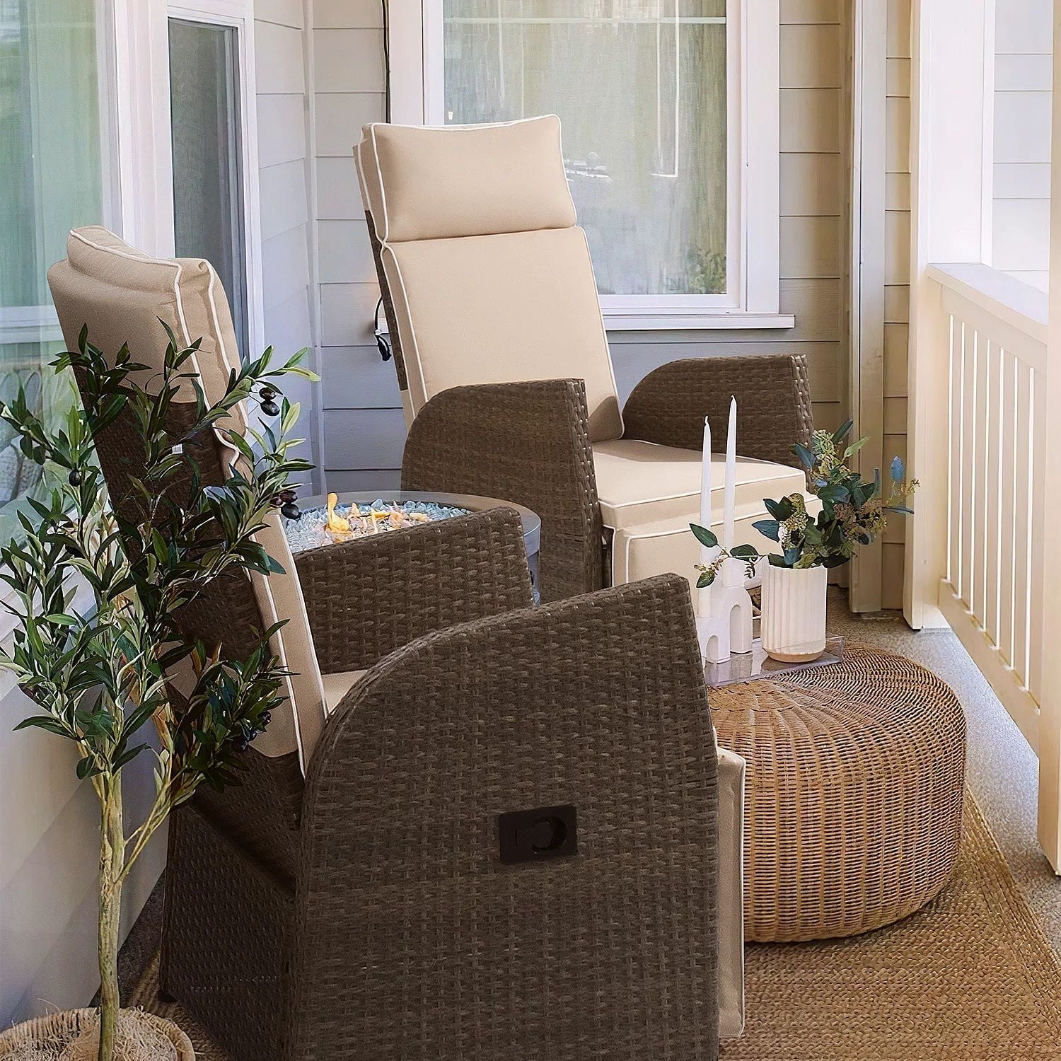 homall-patio-furniture-liegestuhl-2er-set-beige-rattan image 2