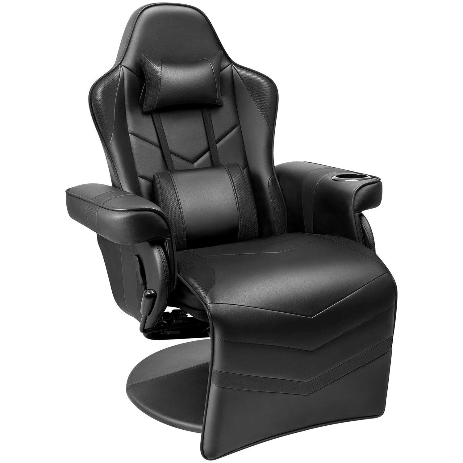 homall-gaming-recliner-sessel-schwarz-mit-fu-st-tze-pu-leder image 1