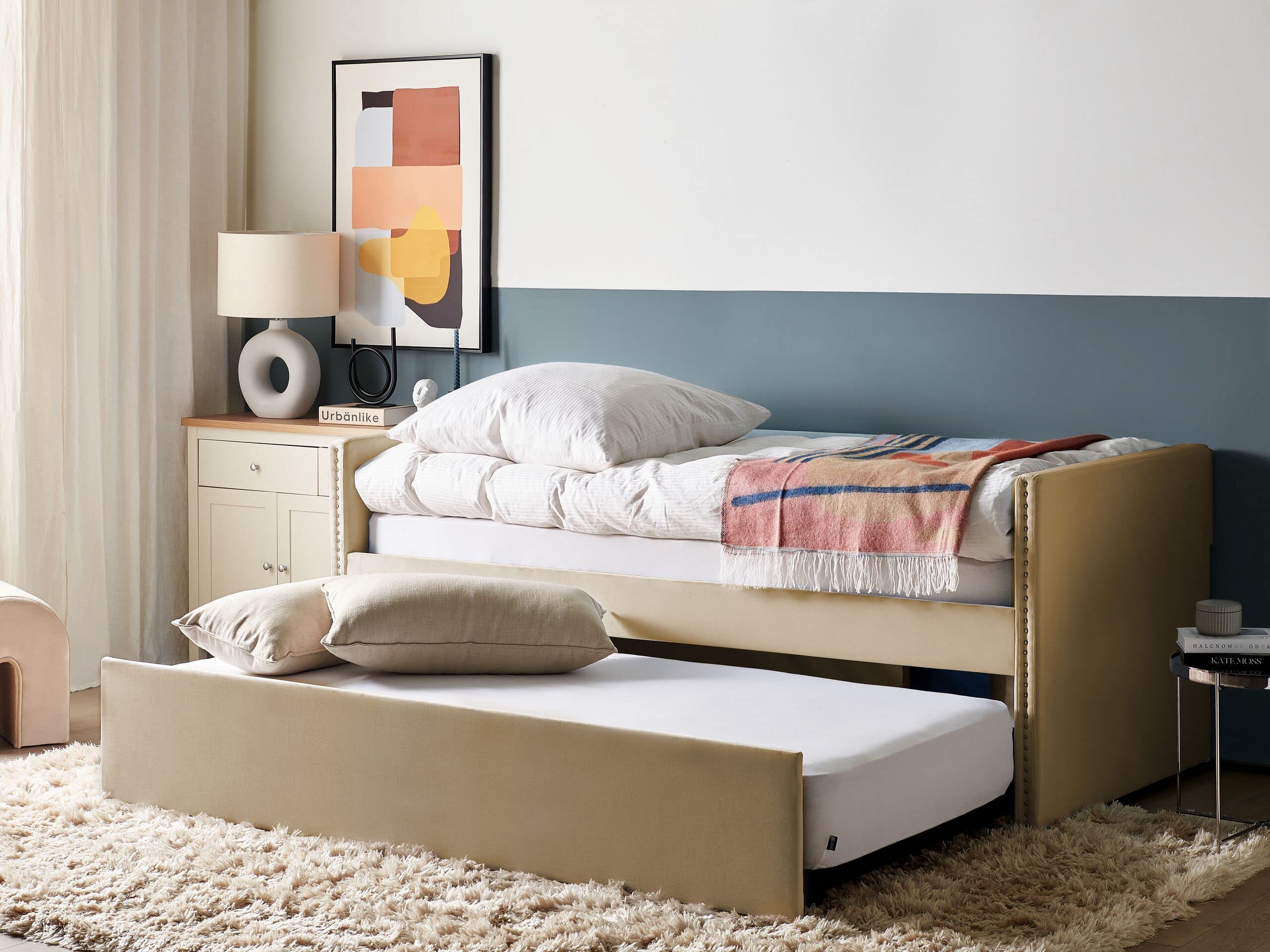 beliani-troyes-tagesbett-90x200-beige-samt-ausziehbar image 2