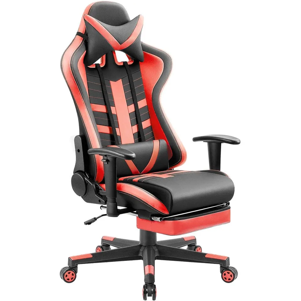 homall-gaming-chair-gaming-stuhl-grau-mit-fu-st-tze image 1