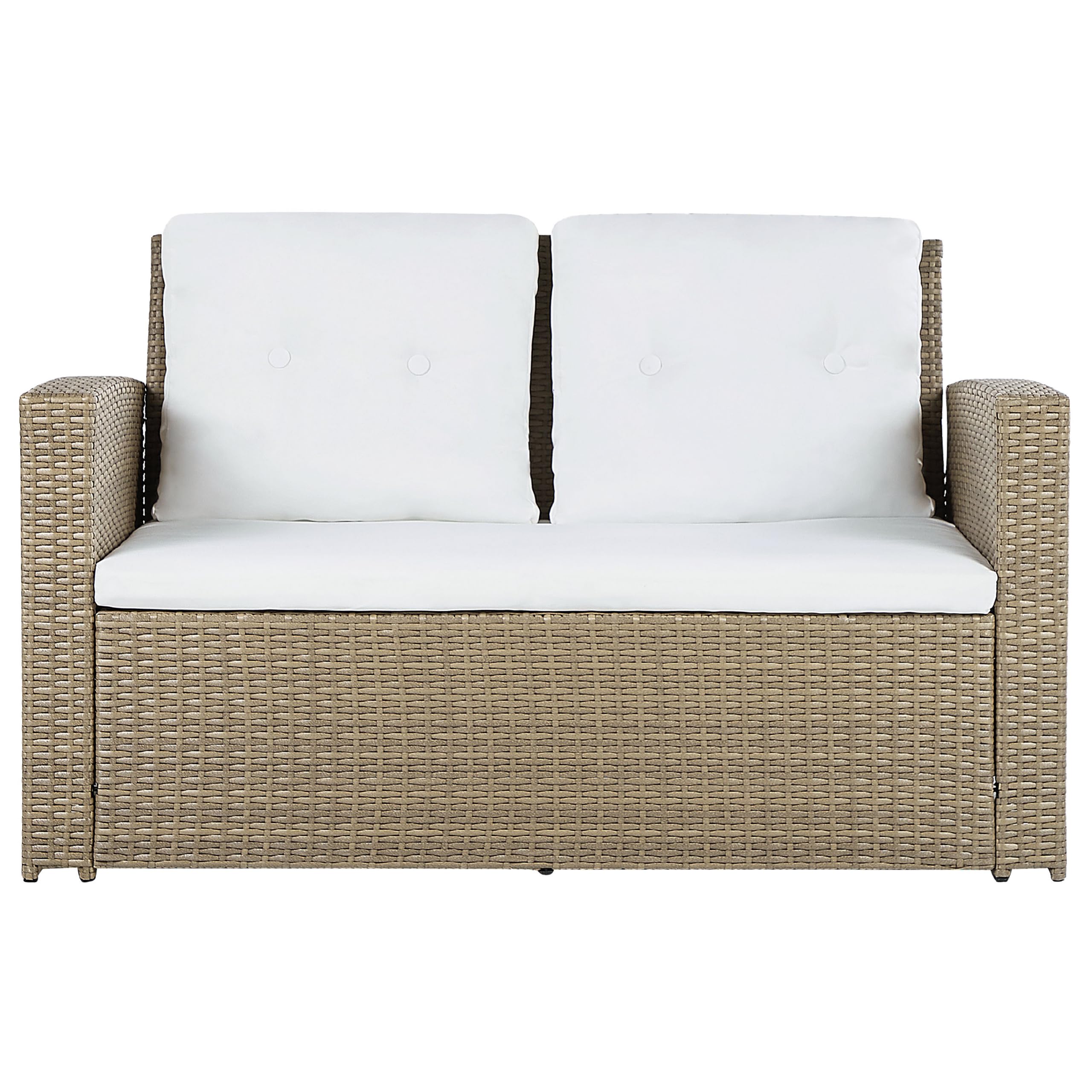 beliani-luca-gartenset-rattan-natur-cremewei-4-personen image 5