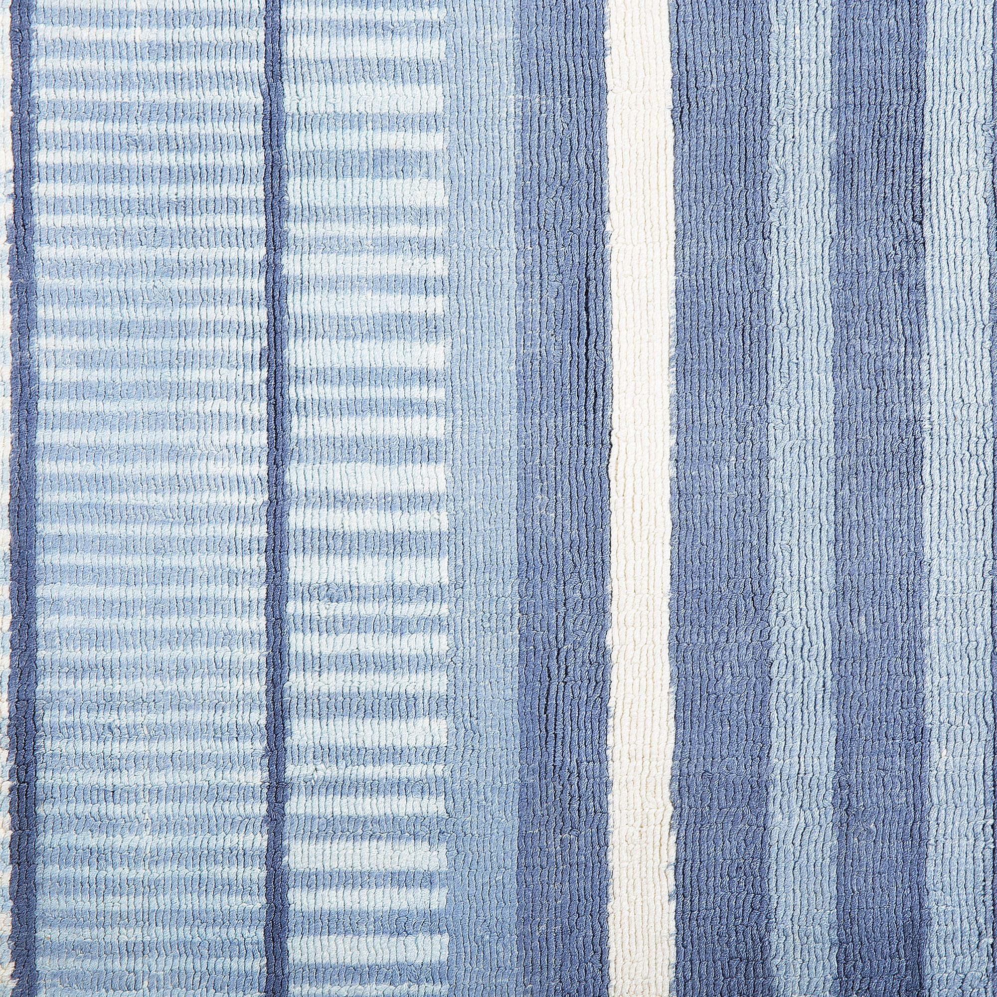 beliani-teppich-80x150-hellblau-viskose-gestreift-kurzflor image 5