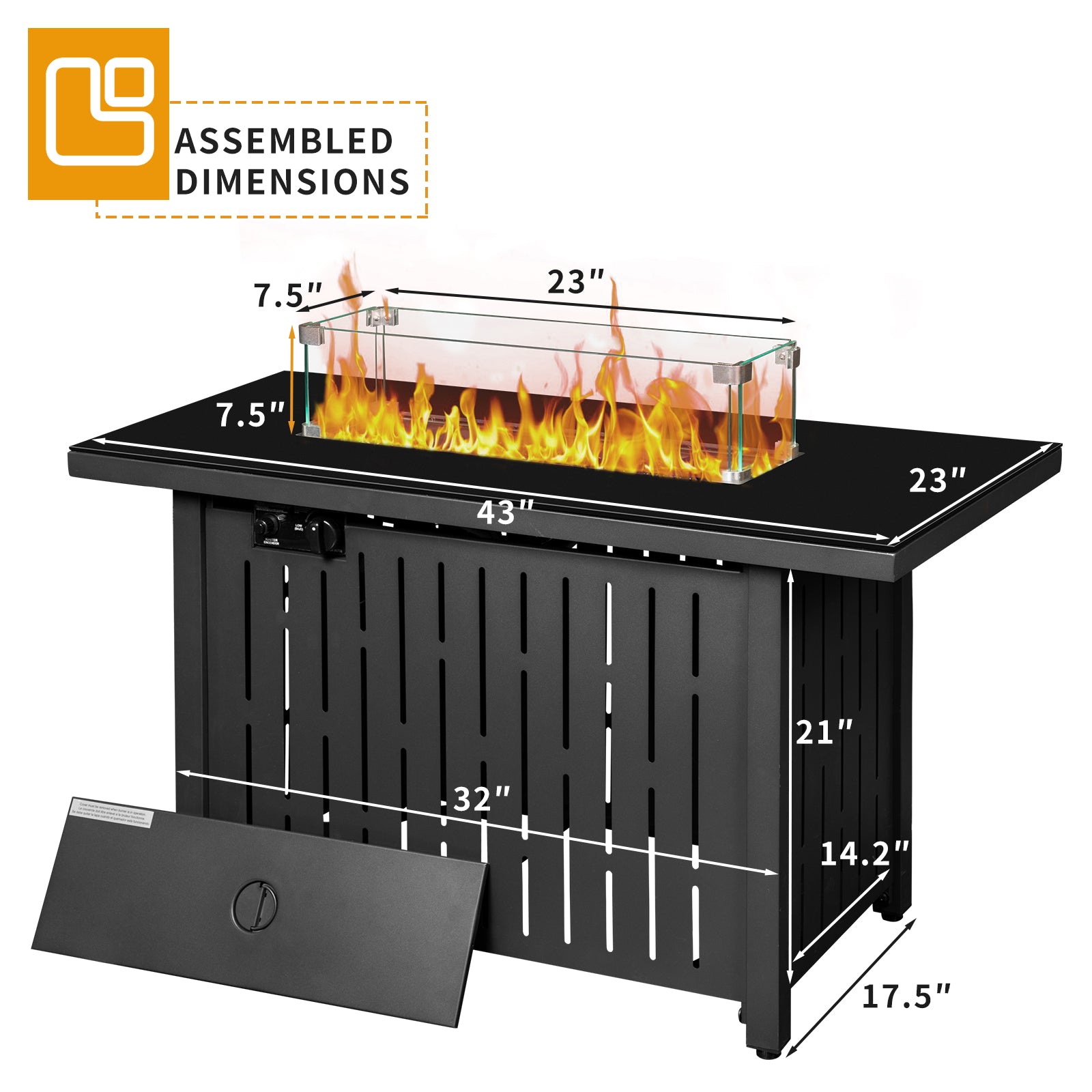 homall-feuertisch-gas-43-zoll-50000-btu-mit-glas-und-abdeckung image 2