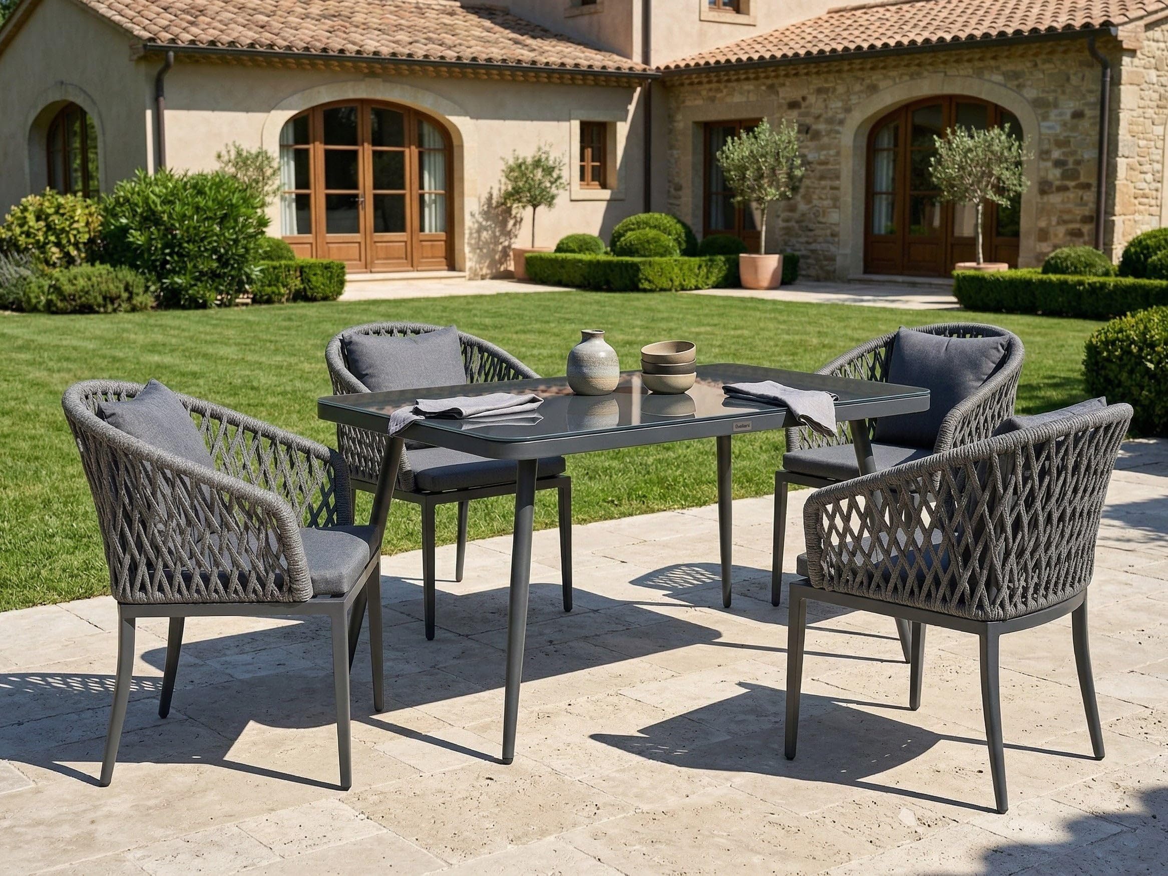 beliani-lipari-gartenm-bel-set-grau-alu-140x80-4-st-hle image 2