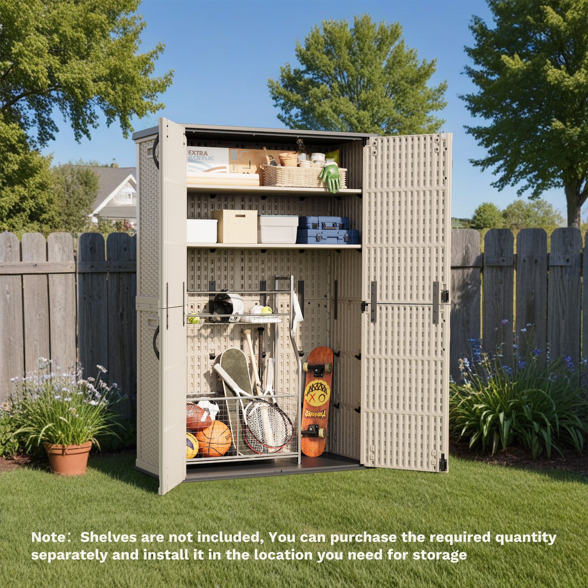 homall-metal-shed-gartenschrank-50-cu-ft-beige-wasserdicht image 7
