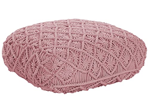 beliani-berrechid-bodenkissen-baumwolle-rosa-50x50-cm image 7