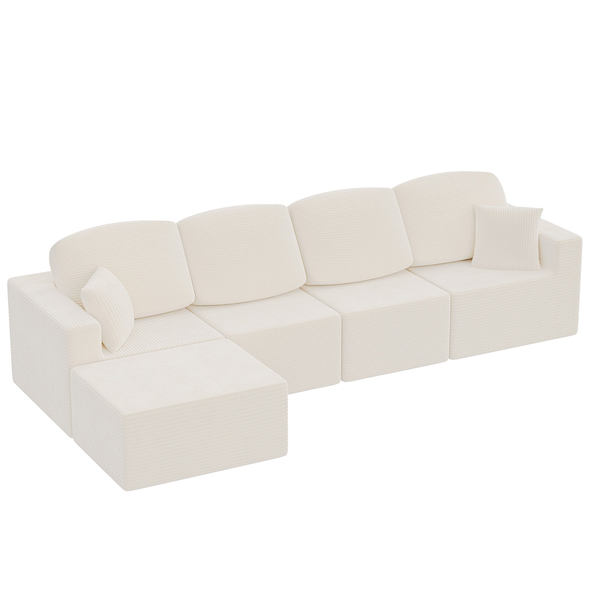 homall-sofa-modular-ecksofa-l-form-grau-cord-tief image 1