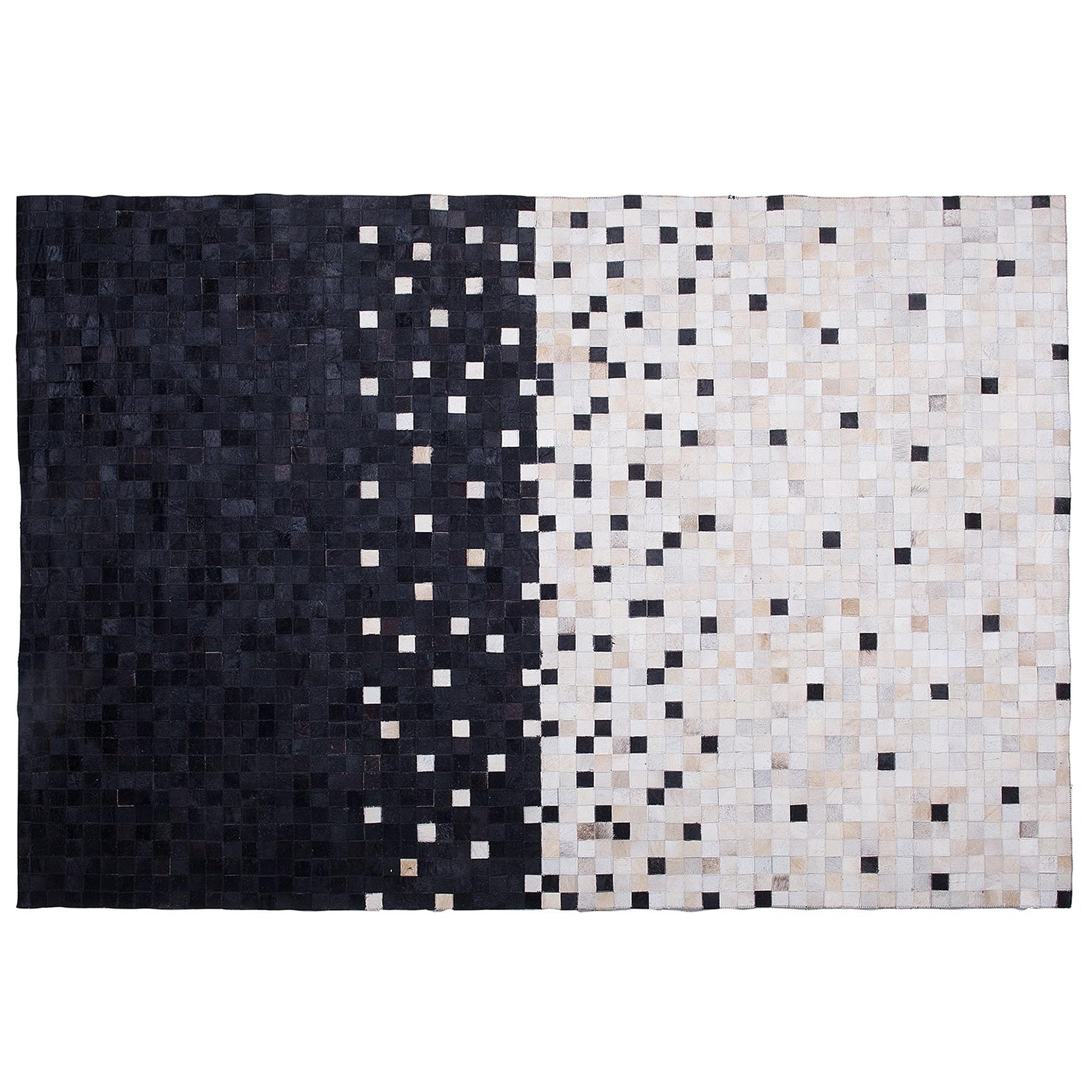 beliani-erfelek-lederteppich-140x200-beige-schwarz image 3