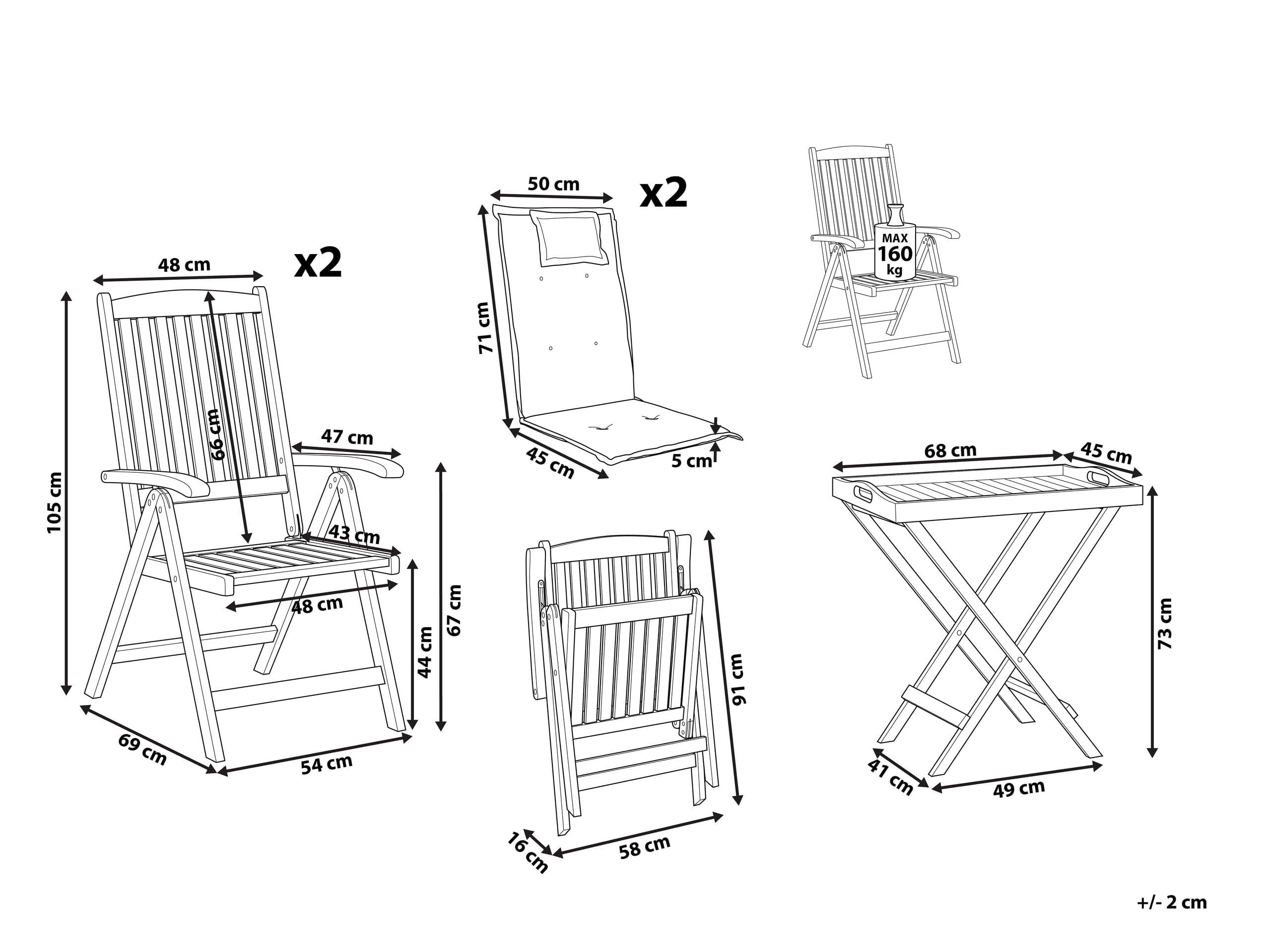 beliani-java-balkonset-akazienholz-2-sitzer-auflagen-blau image 3