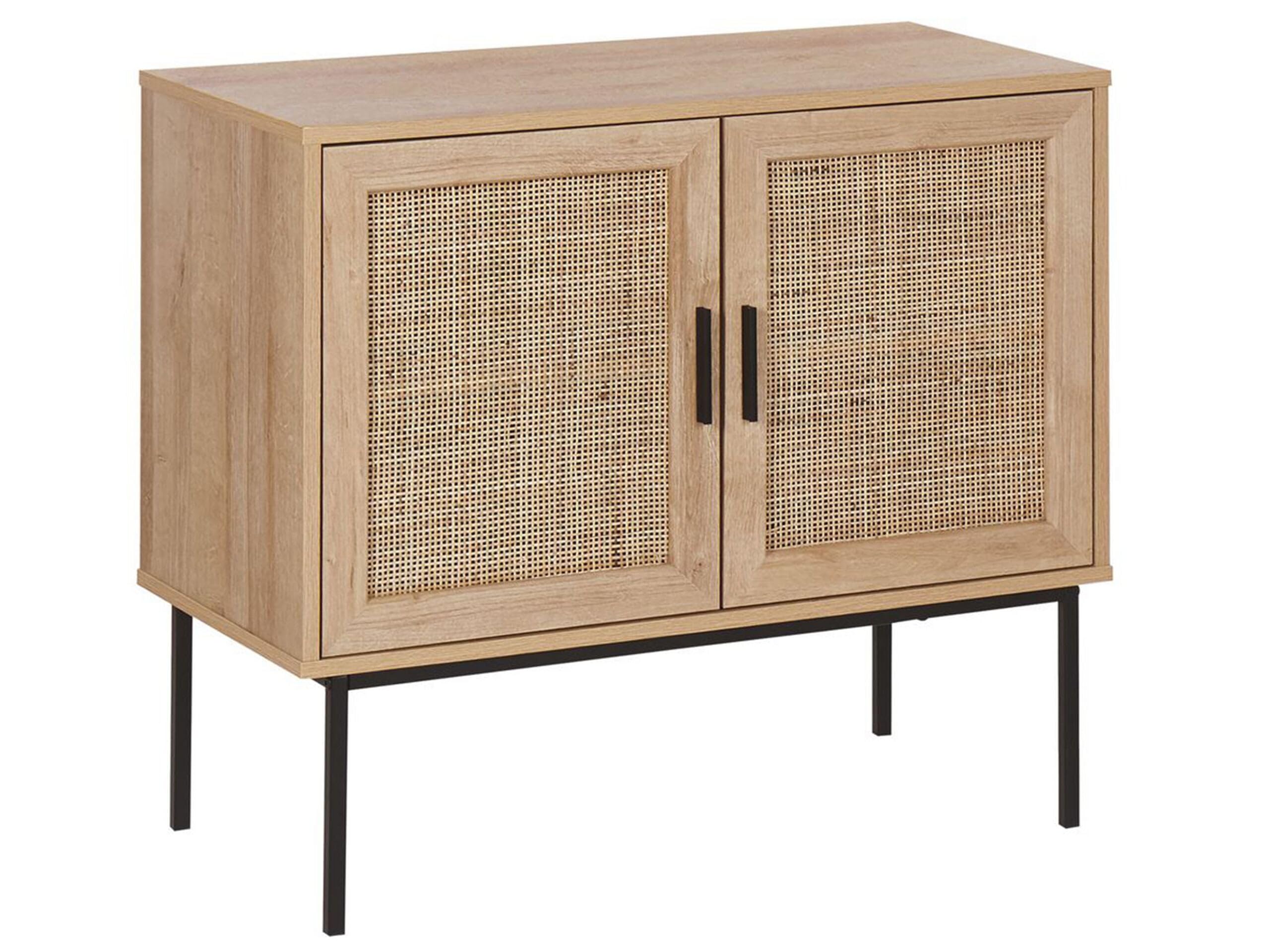 beliani-pasco-sideboard-80x40x72-rattan-holz-hell image 1