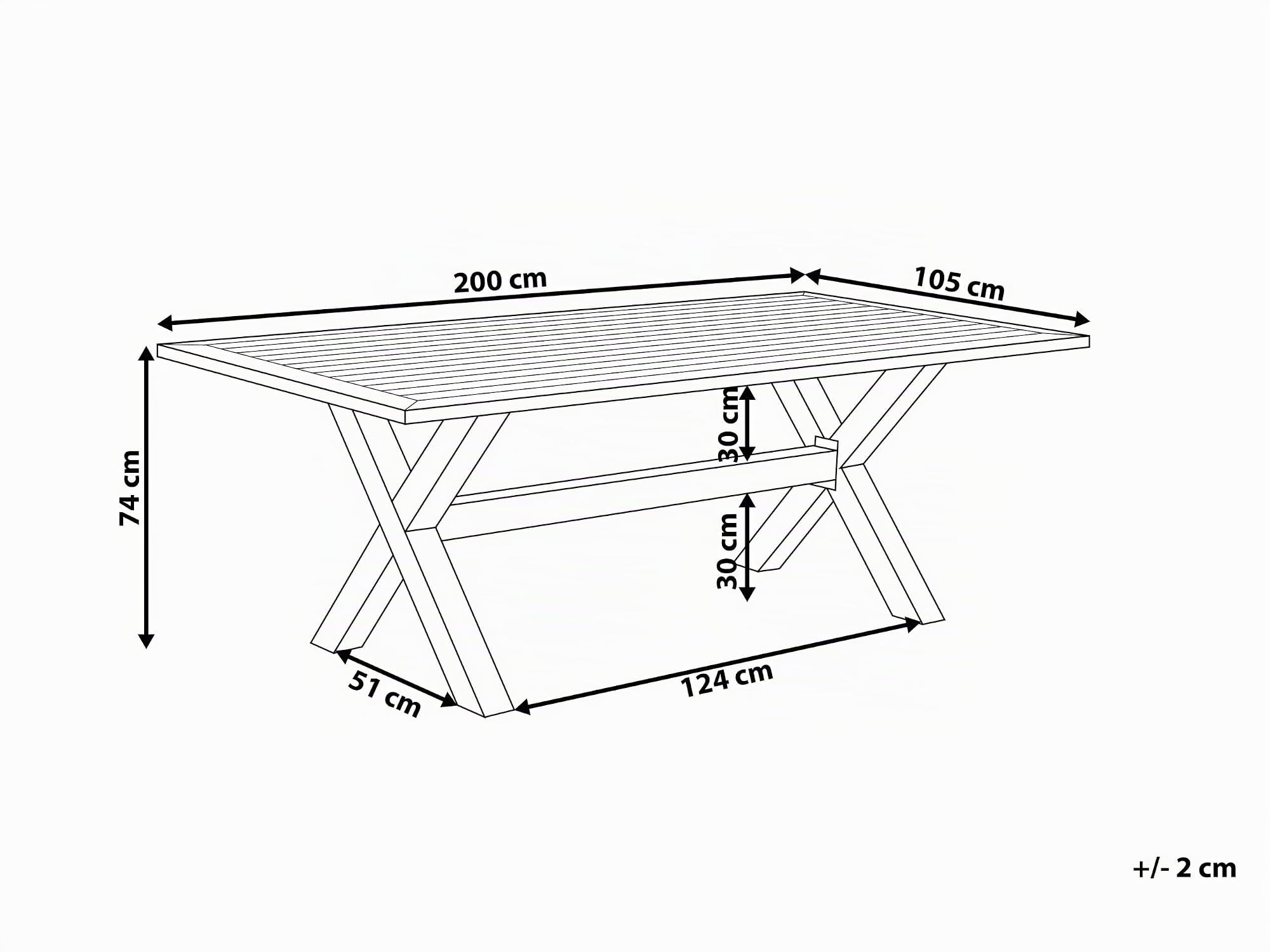 beliani-cascais-gartentisch-aluminium-grau-200x105-cm image 3