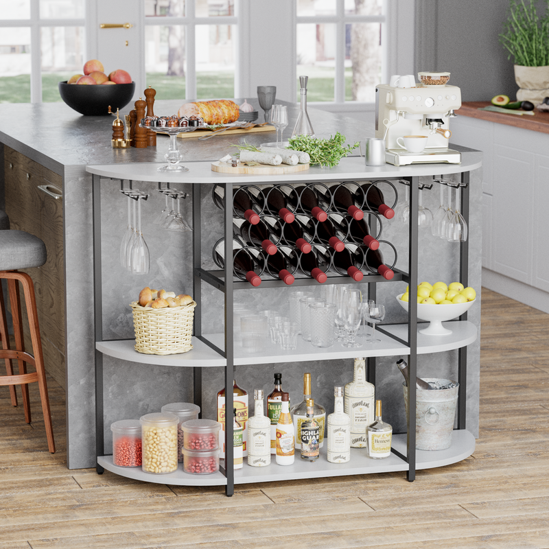homall-shelf-bar-cabinet-weinregal-braun-mit-rgb-led image 2