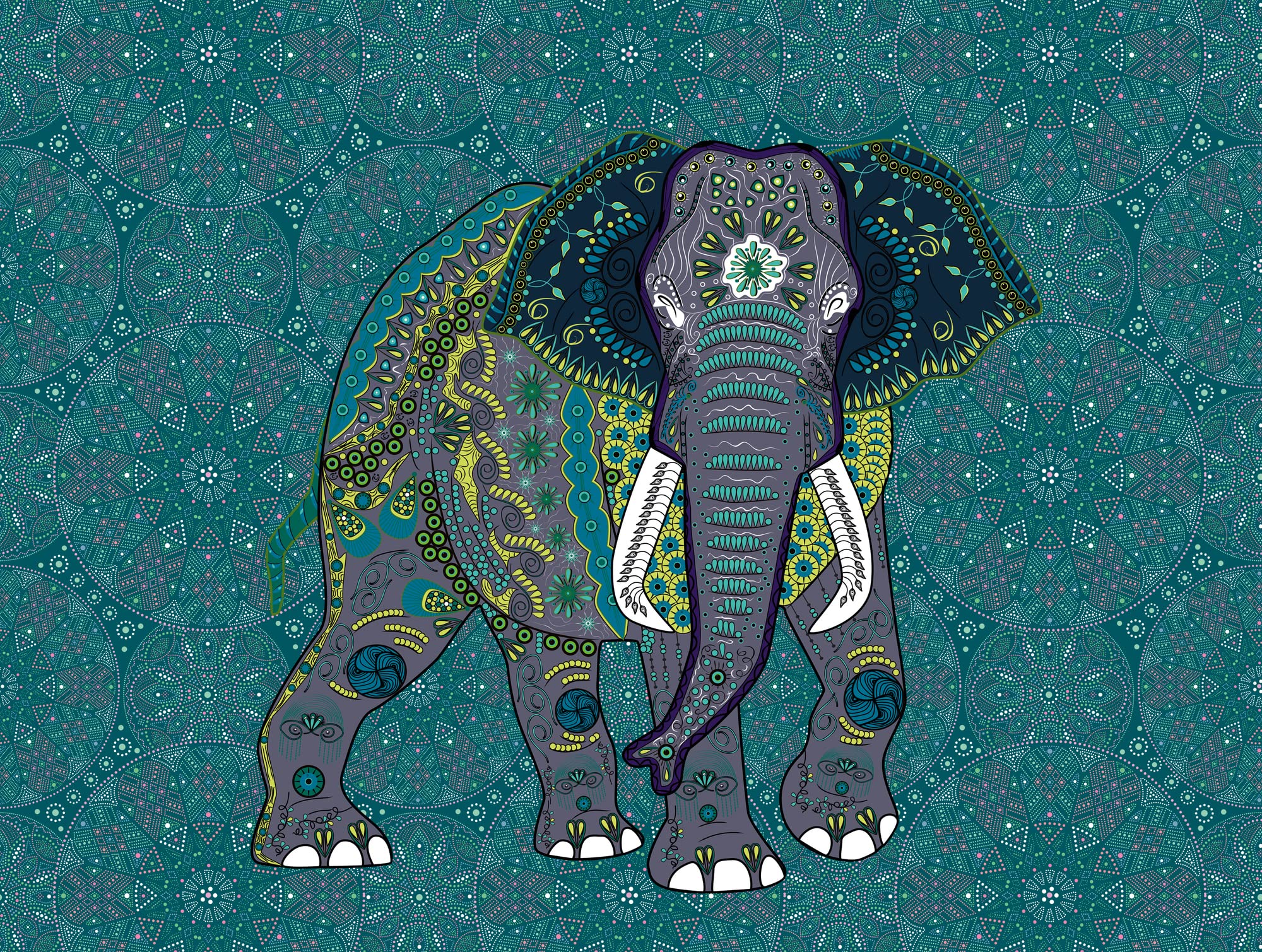 a-s-cr-ation-fototapeten-the-wall-382621-fototapete-elefant-blau image 5
