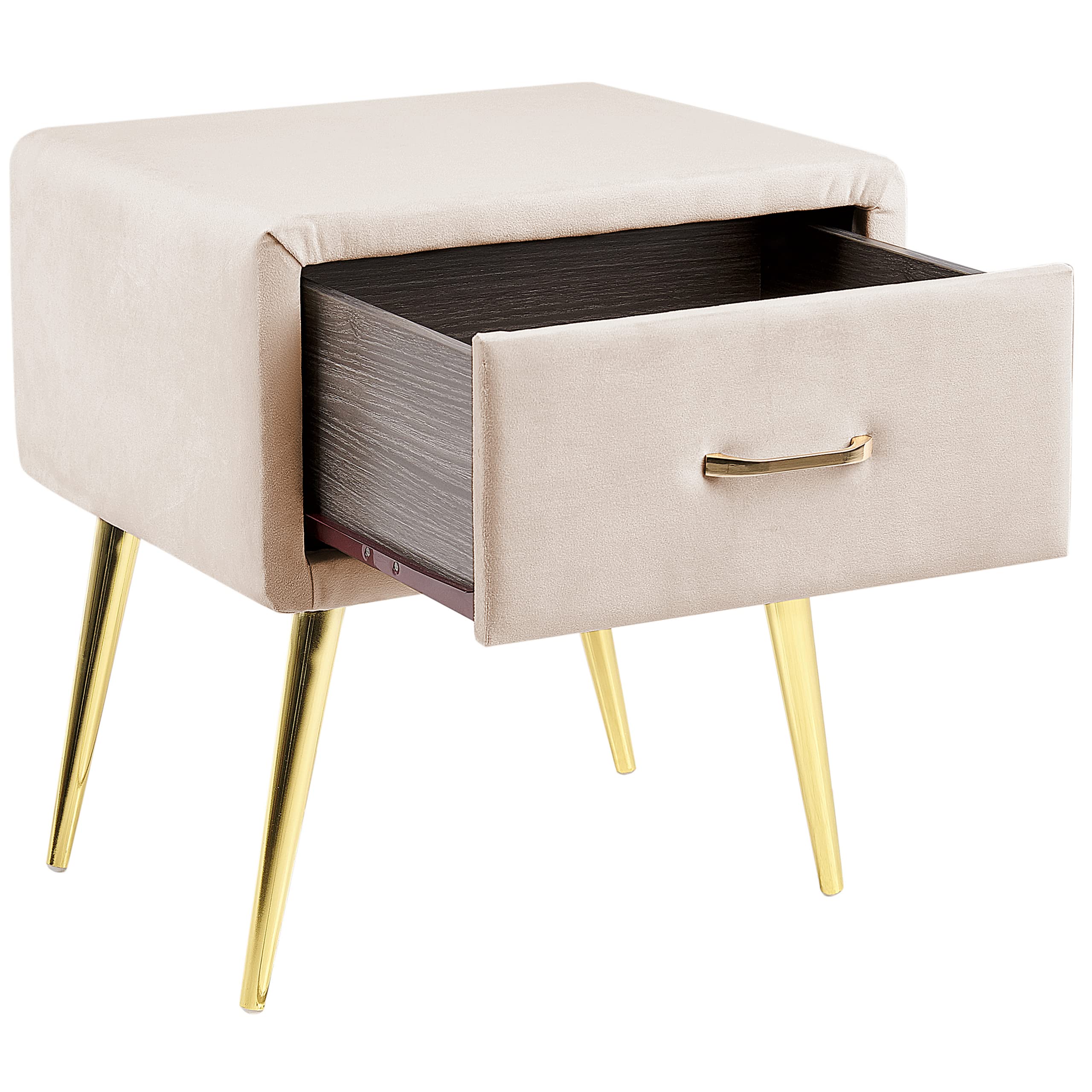 beliani-flayat-nachttisch-beige-samt-mit-schublade-gold image 5
