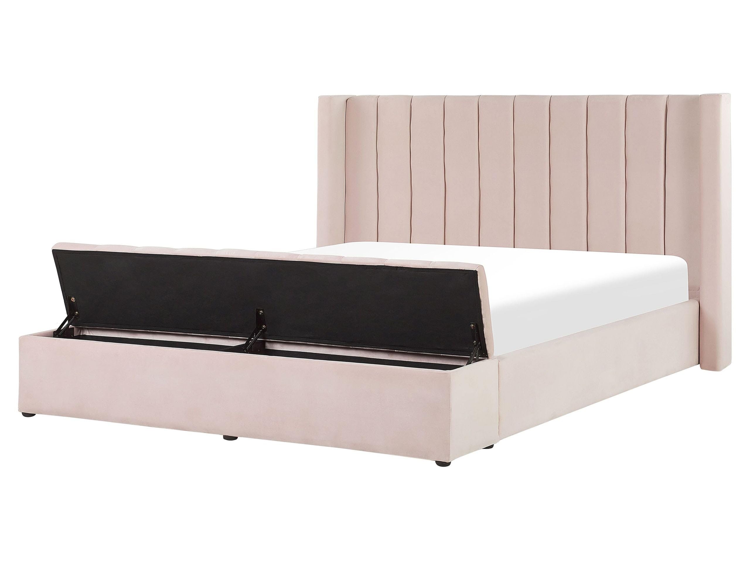 beliani-noyers-samtbett-160x200-pastellrosa-doppelbett-stauraum image 1