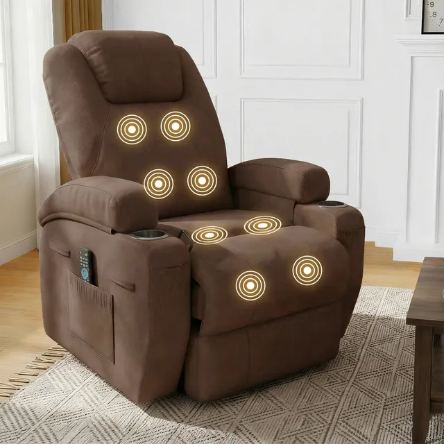 homall-recliner-chair-massagesessel-schwarz-kunstleder image 1