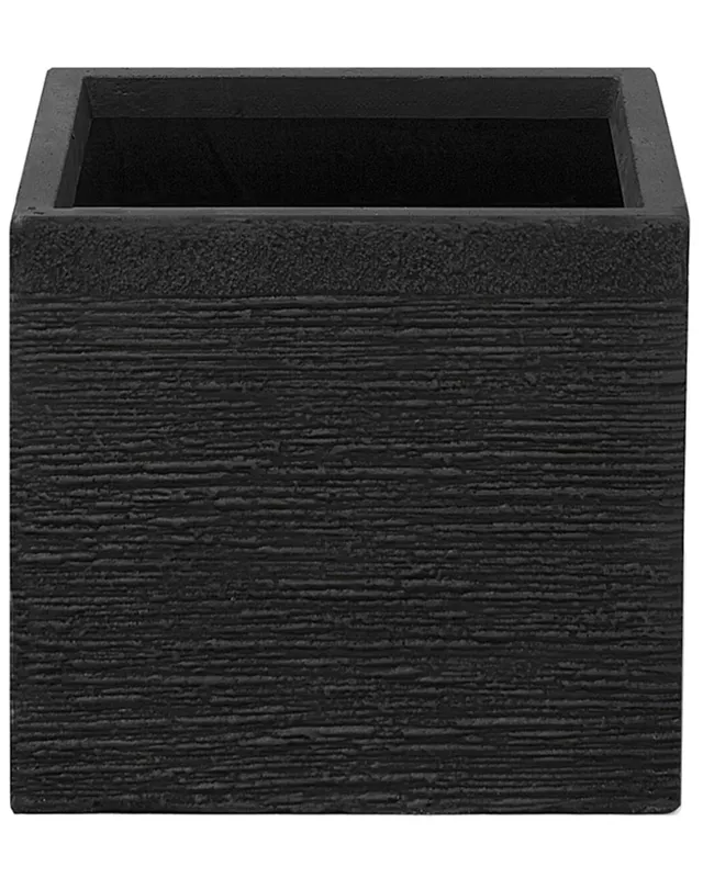 beliani-paros-blumentopf-schwarz-30-cm-bertopf image 1