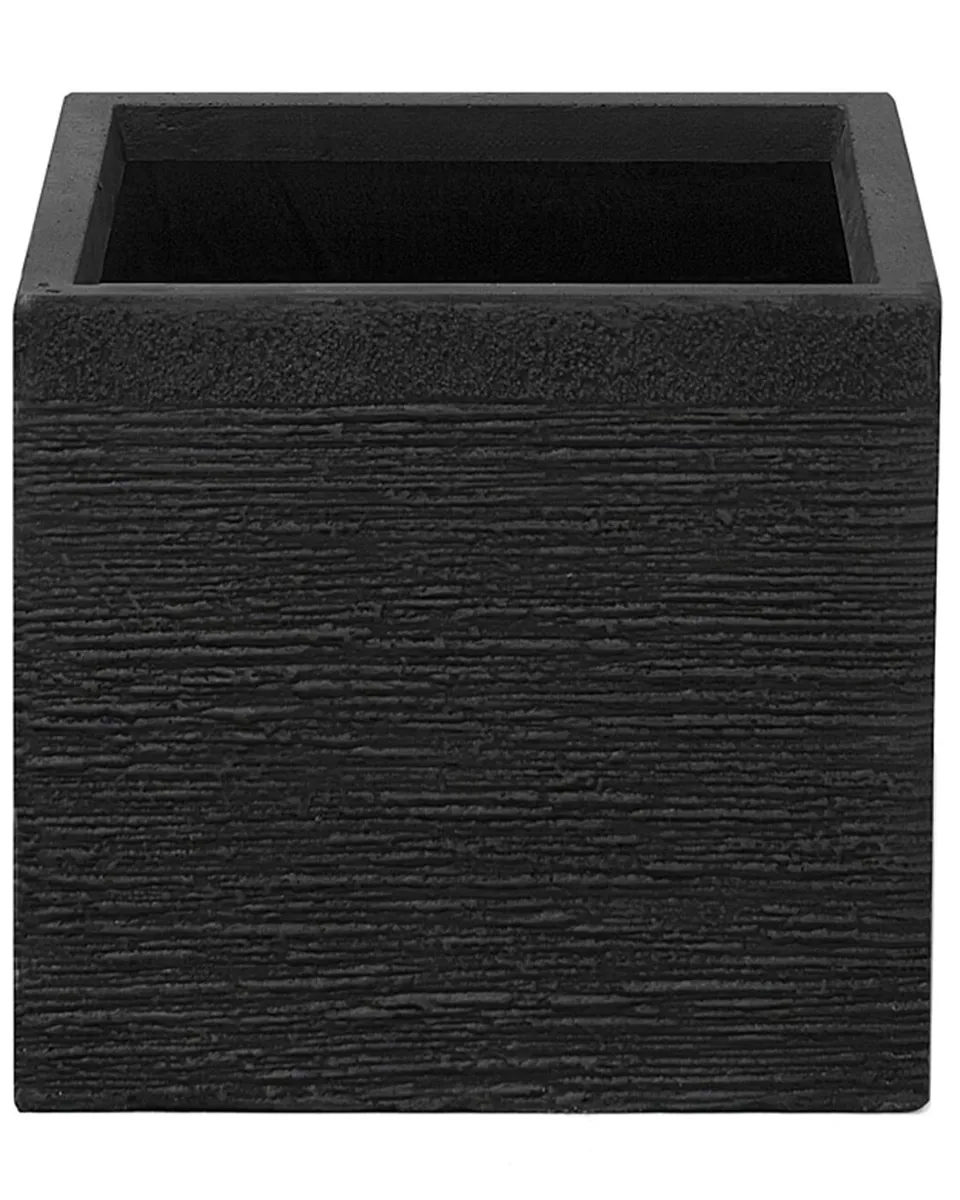 beliani-paros-blumentopf-schwarz-30-cm-bertopf image 1