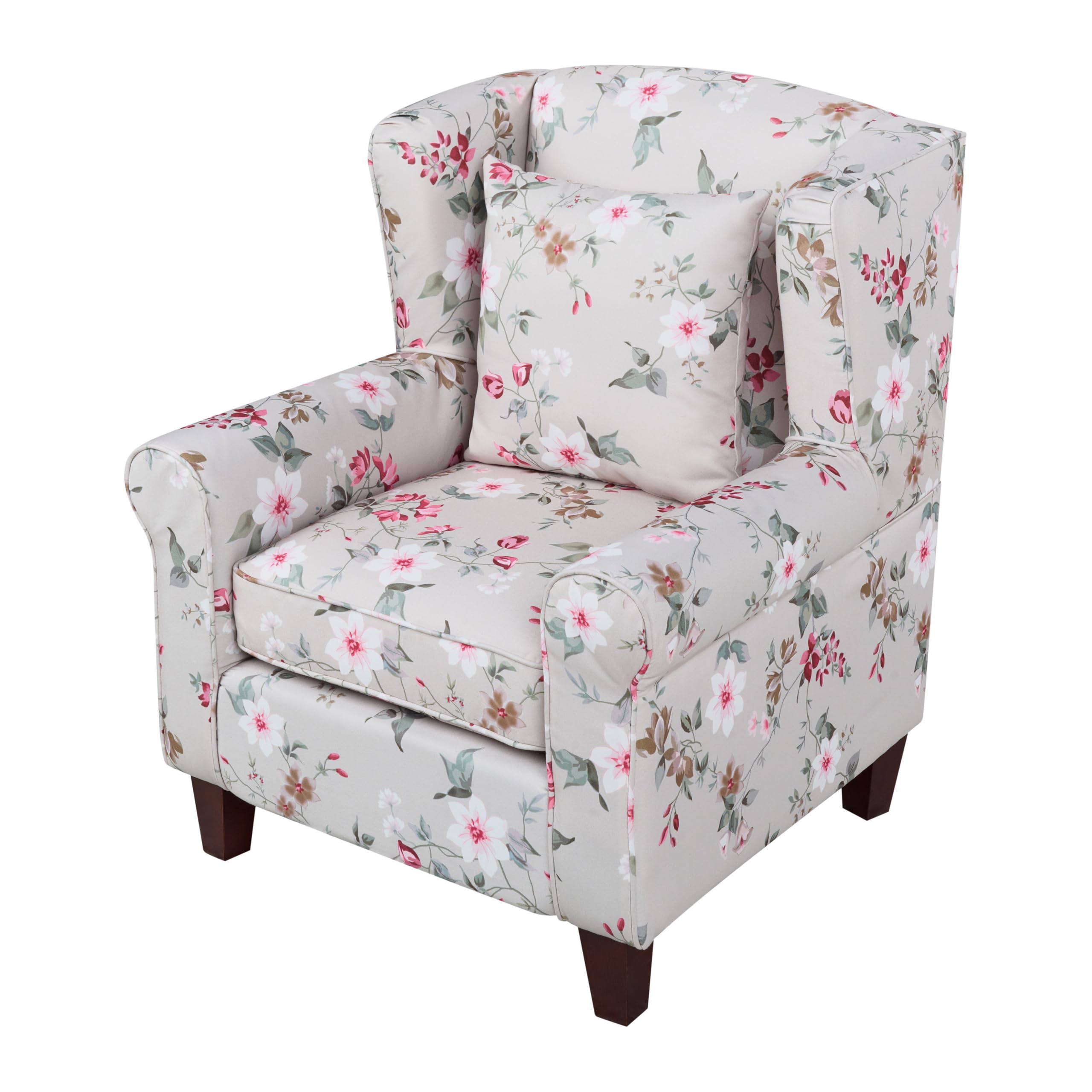 beliani-hamar-sessel-mit-hocker-hellgrau-blumenmuster-stoff image 7