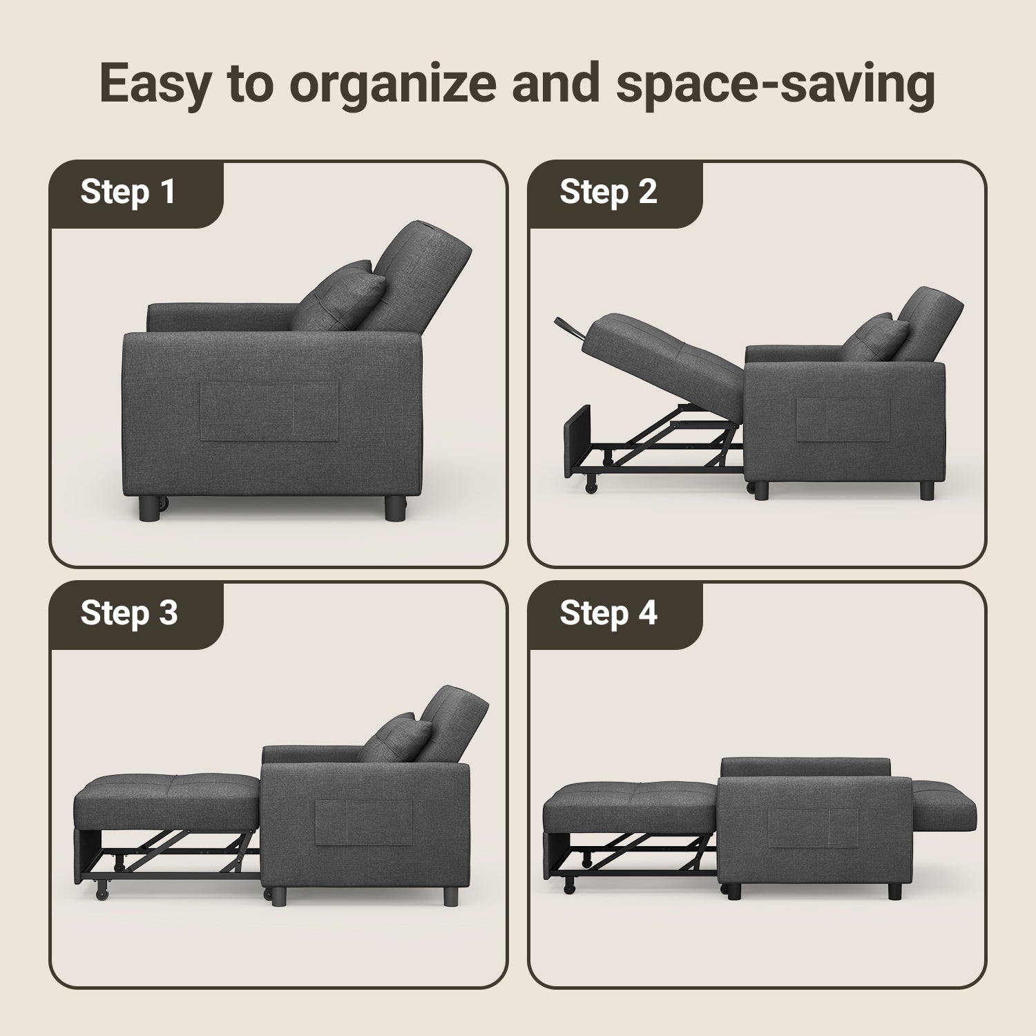 bealife-ar24-schlafsessel-sofabett-3-in-1-grau-mit-kissen image 4