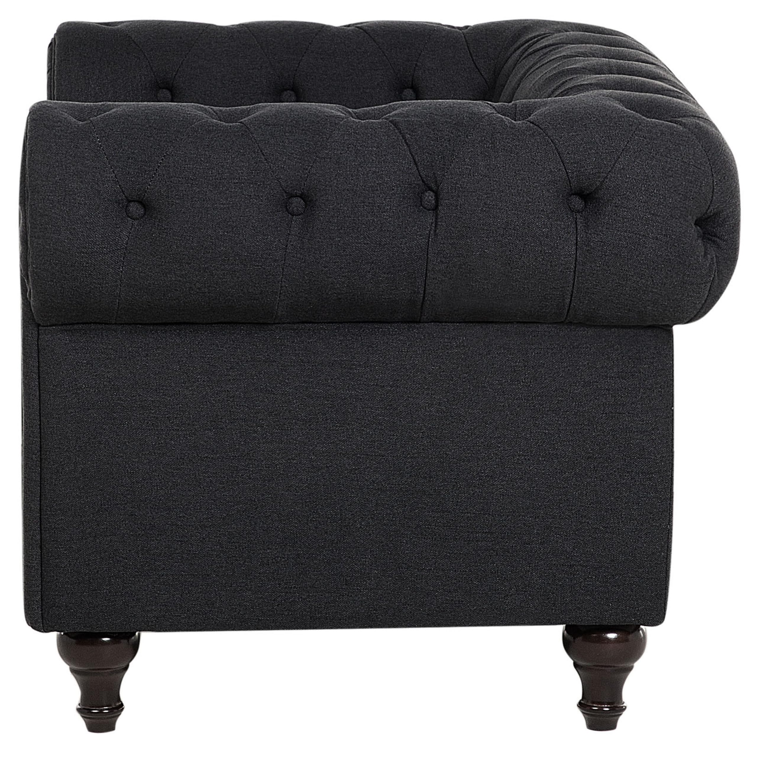 beliani-chesterfield-sessel-graphitgrau-polstersessel-stoff image 4