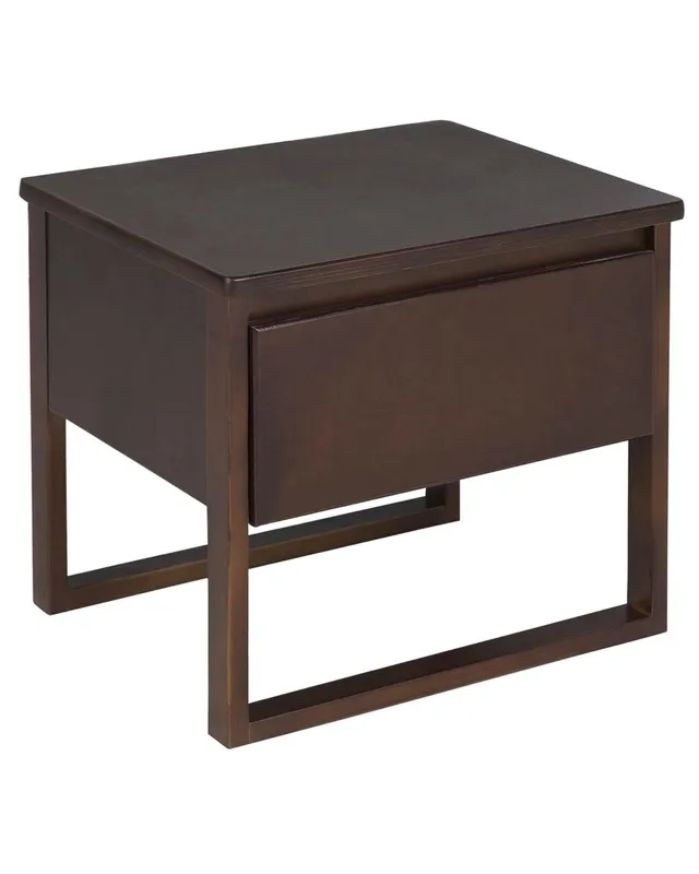 beliani-giulia-nachttisch-kiefer-dunkelbraun-50-cm image 1