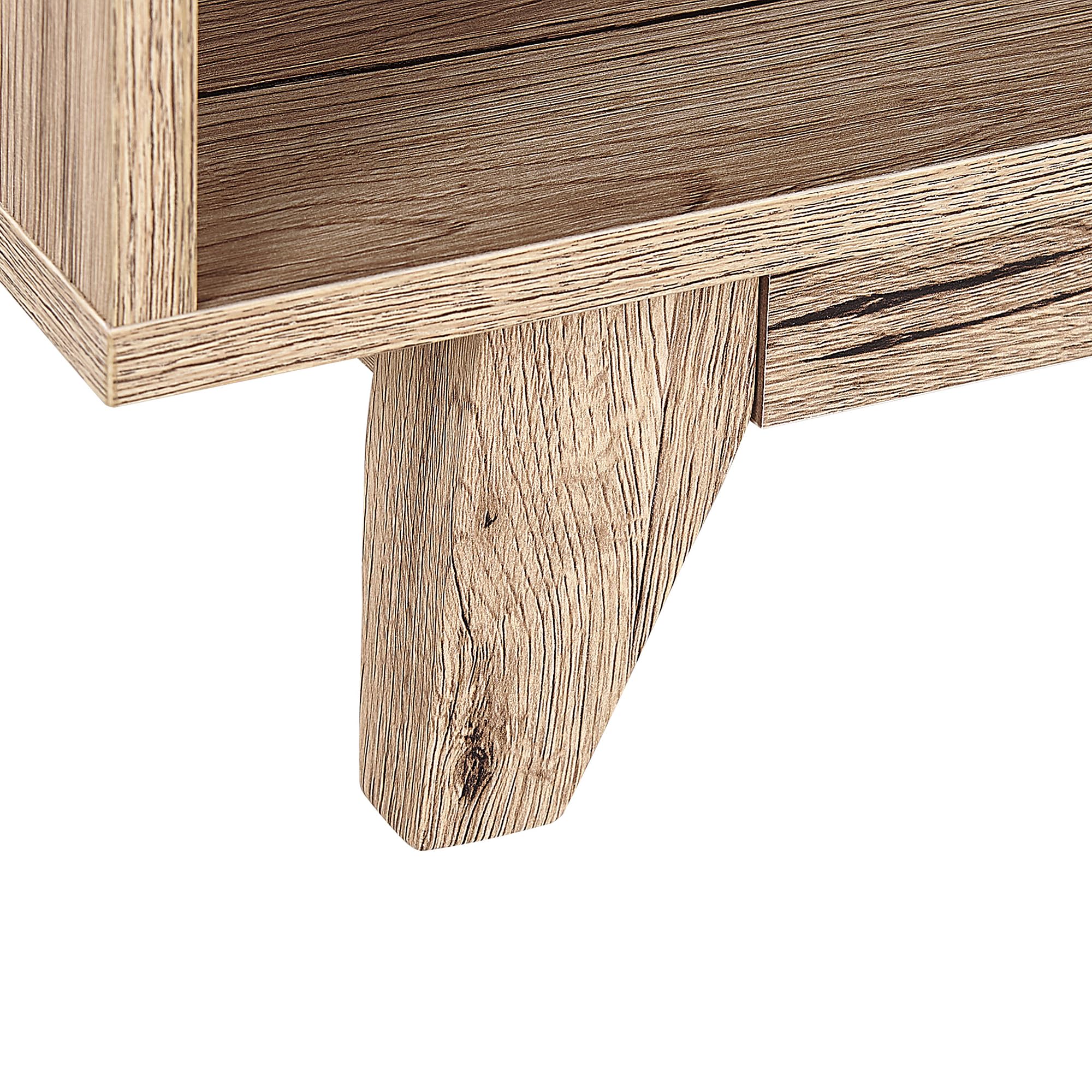 beliani-spencer-nachttisch-holz-hell-schwarz-mit-schublade image 8