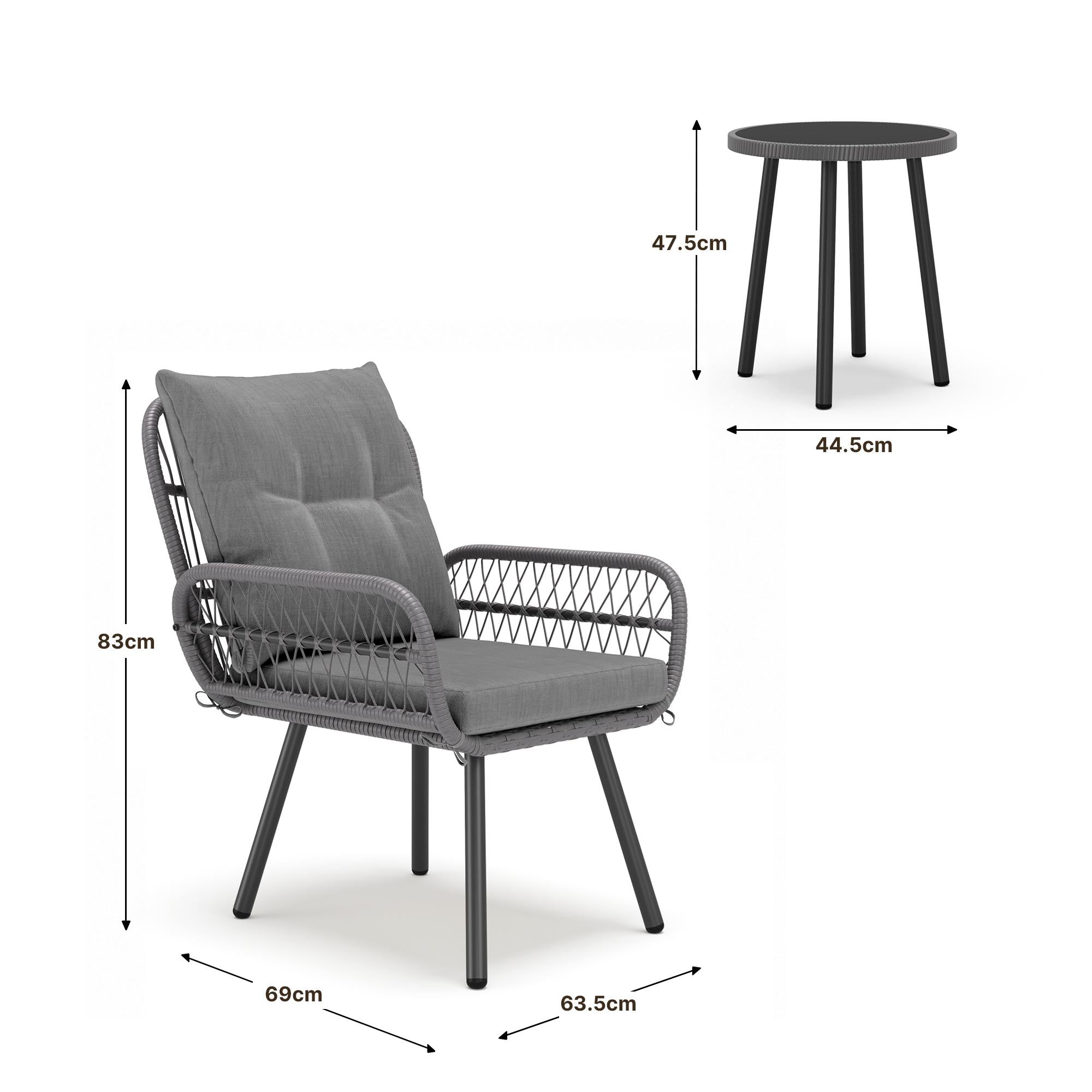 bealife-wr213-gartenm-bel-set-3-teilig-grau-metall-wetterfest image 4